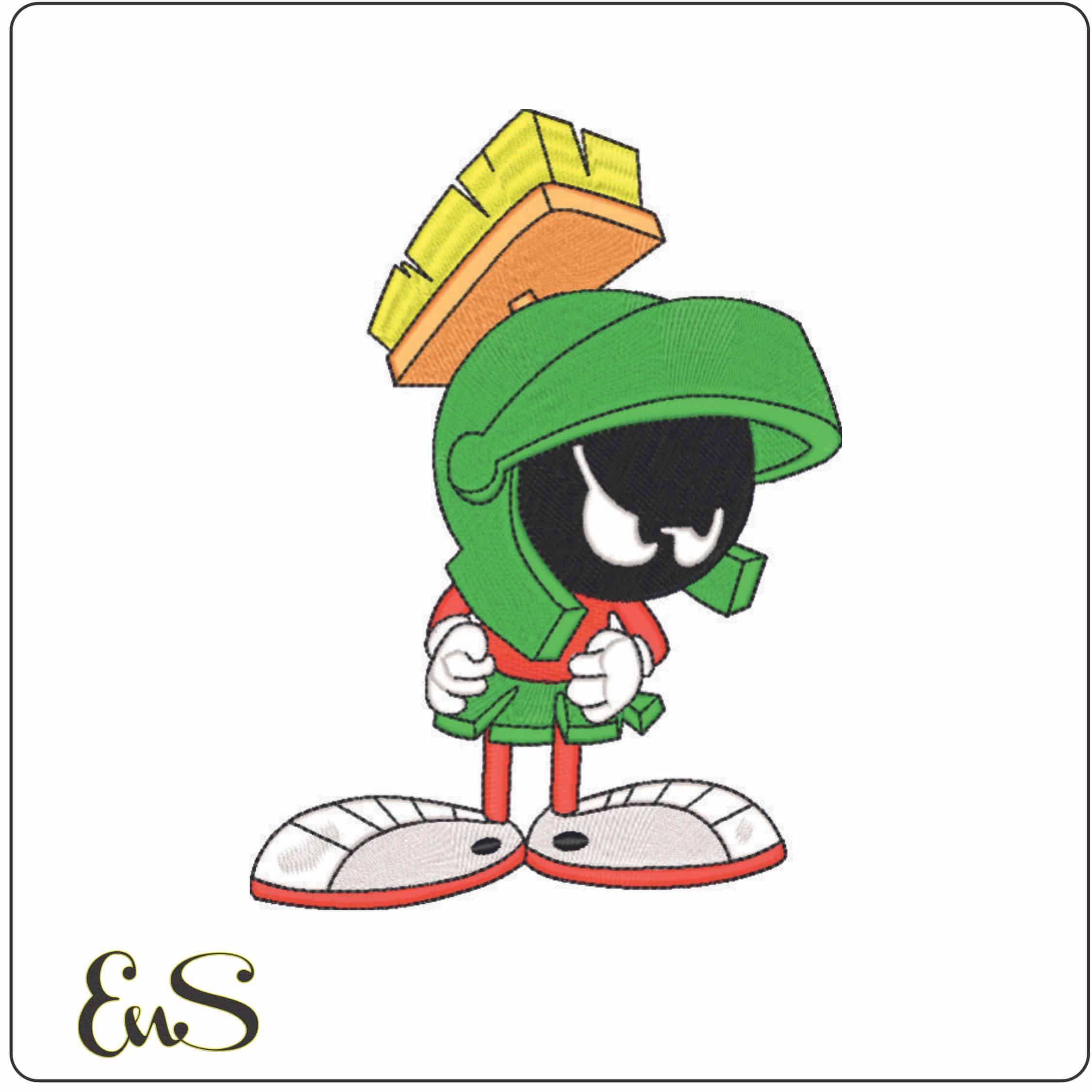 Marvin the Martian Stare-Elegant embroidery design file - instant download