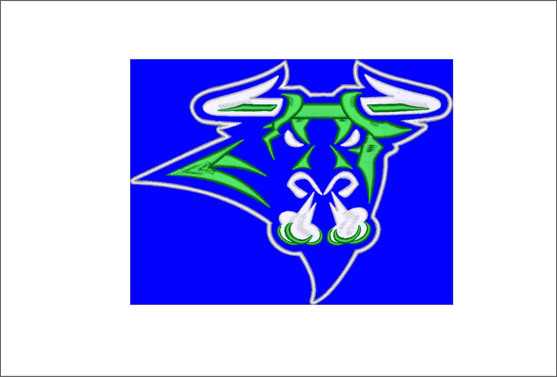 Mason City Toro Bull Applique-Elegant embroidery design file - instant download
