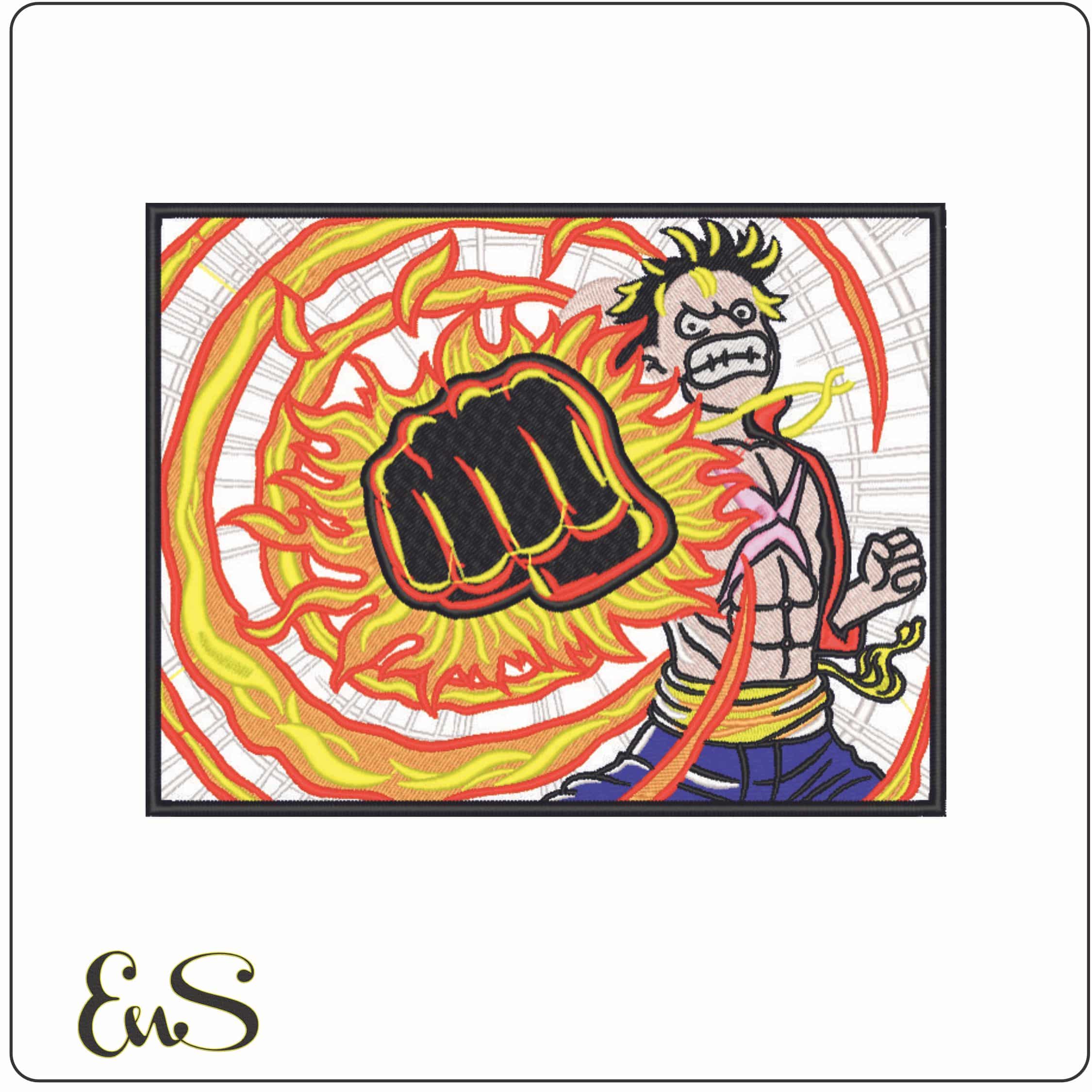 Monkey d Luffy Boundman - Anime-Elegant embroidery design file - instant download