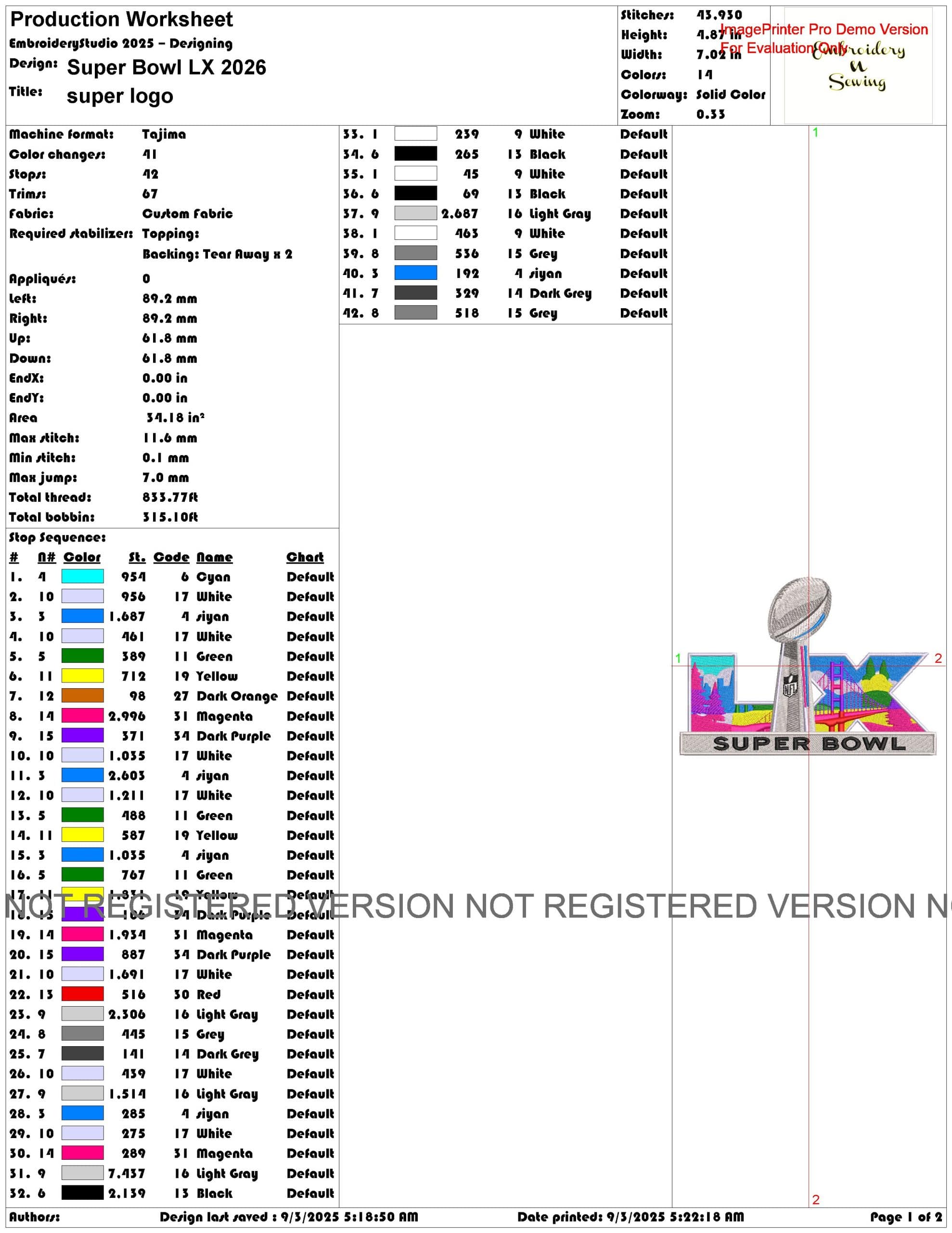 Super Bowl LX National Football League NFL 2026 embroidery design - Superbowl men's football embroidery machine pattern embroidery file — view 3