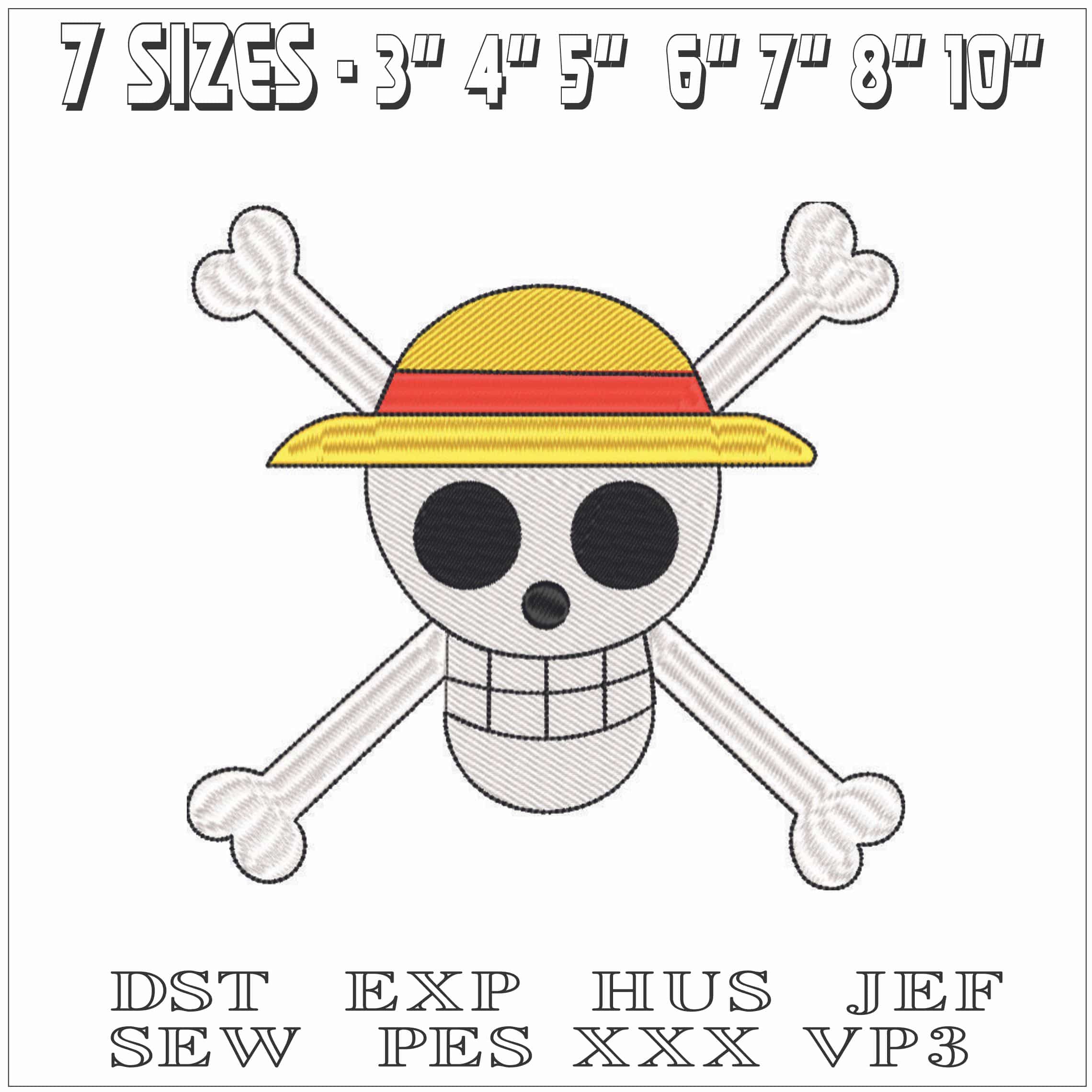 One Piece Original-Elegant embroidery design file - instant download — view 2