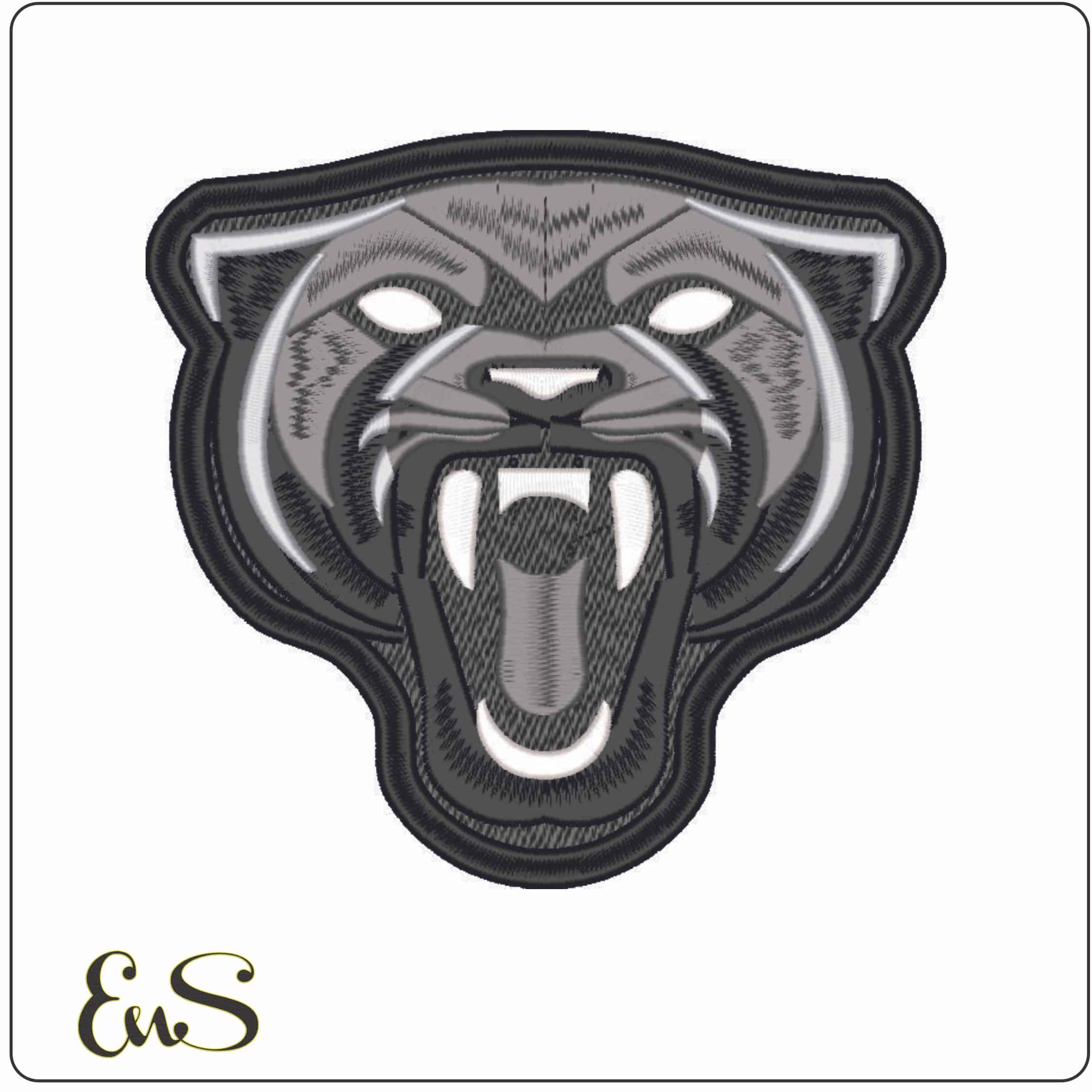Panther Boy Roaring-Elegant embroidery design file - instant download