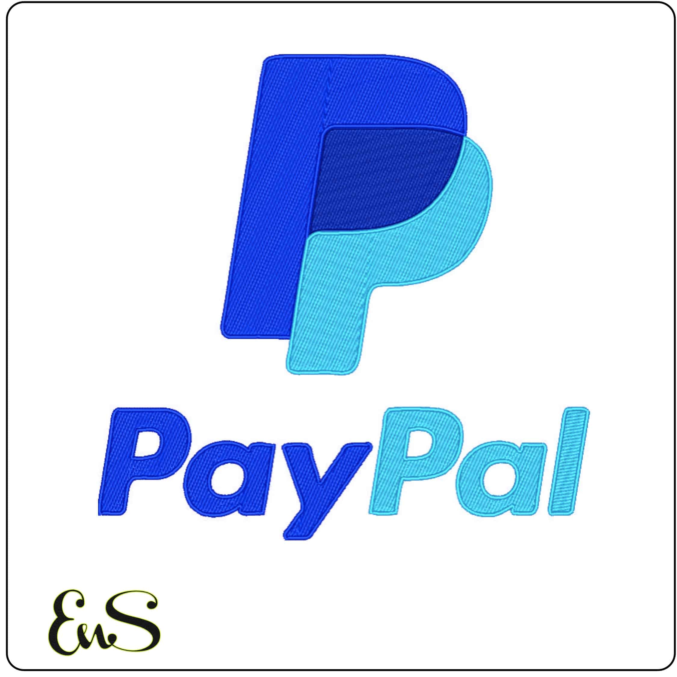 PayPal-Elegant embroidery design file - instant download