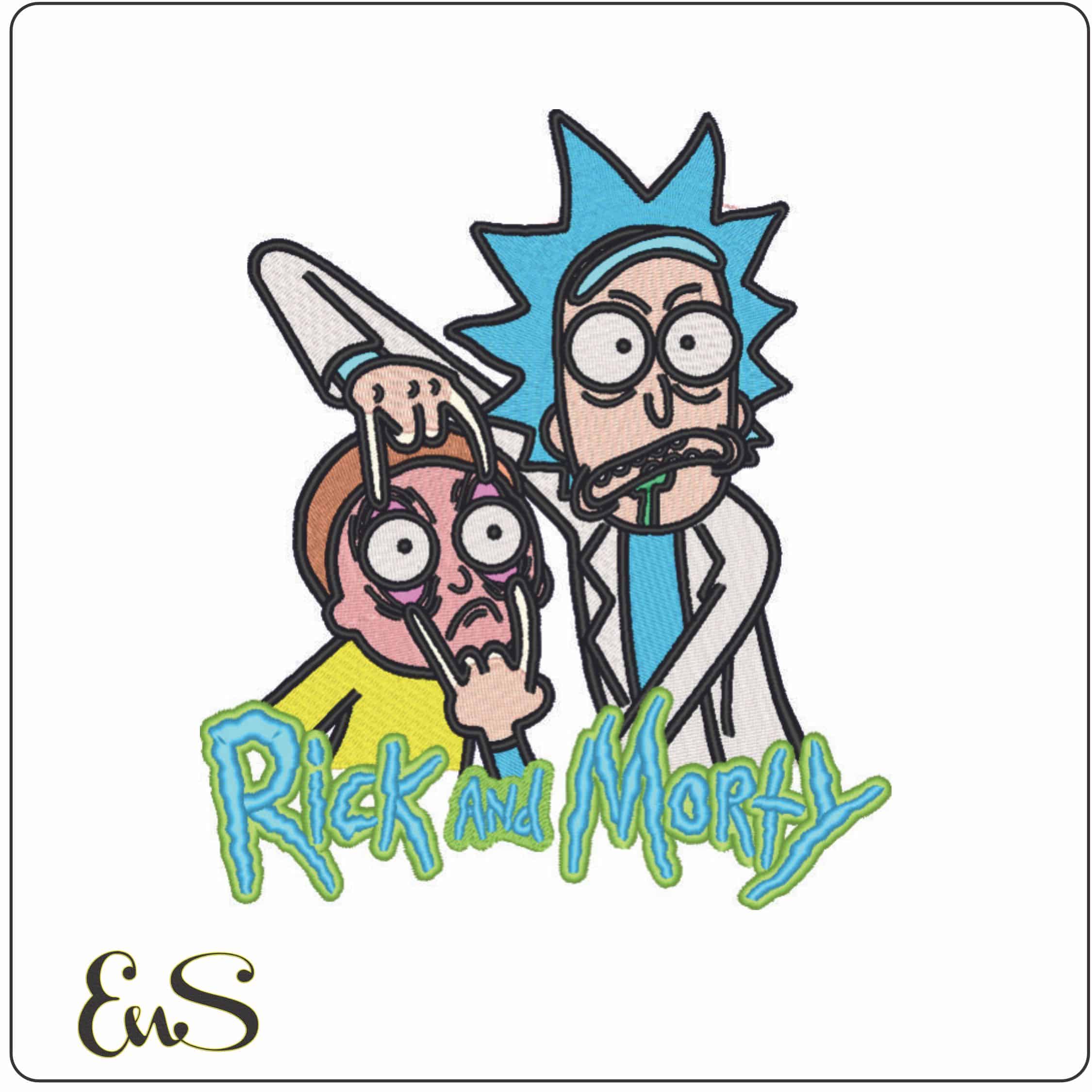 Rick and morty kenne110-Elegant embroidery design file - instant download
