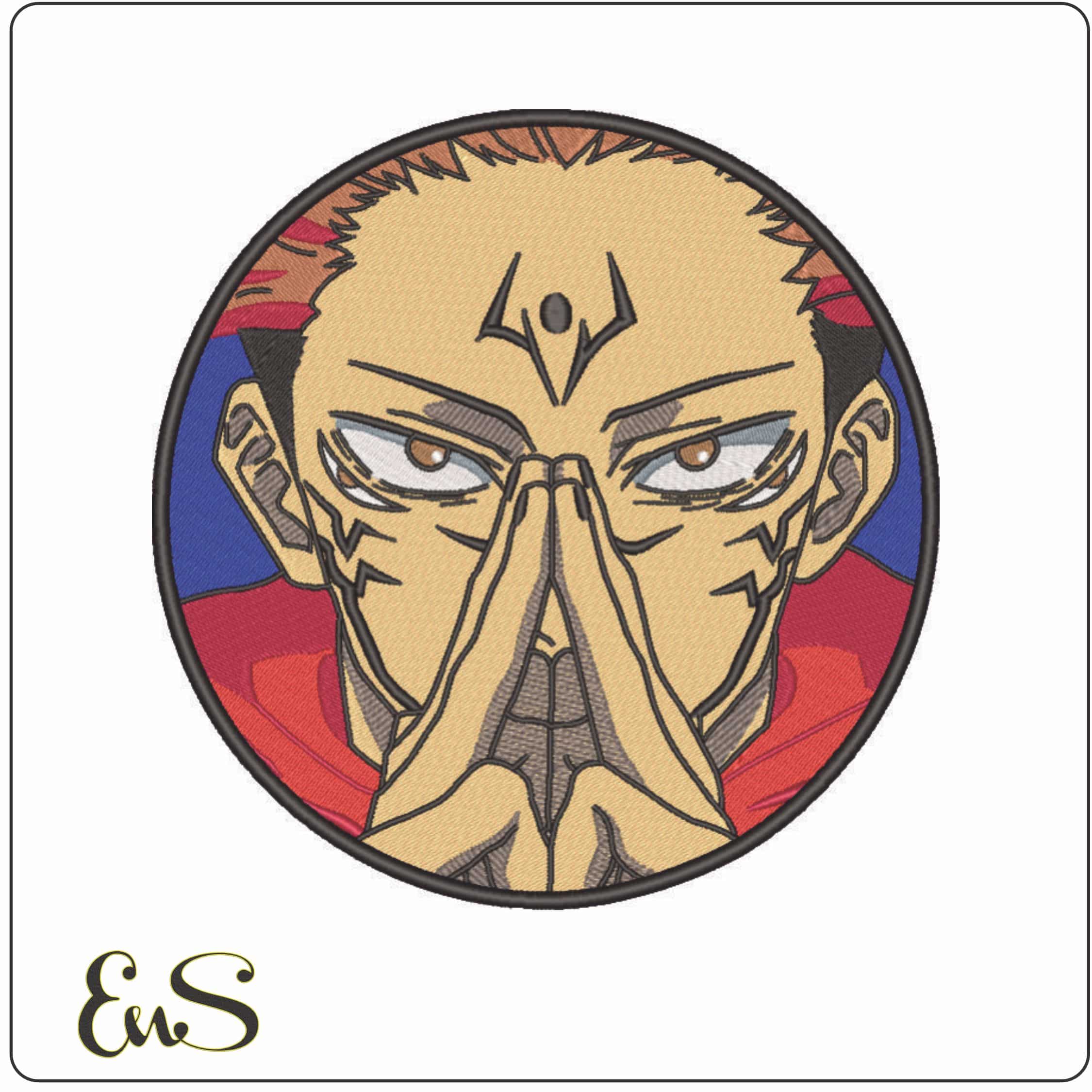 Ryomen Sukuna  - Anime-Elegant embroidery design file - instant download