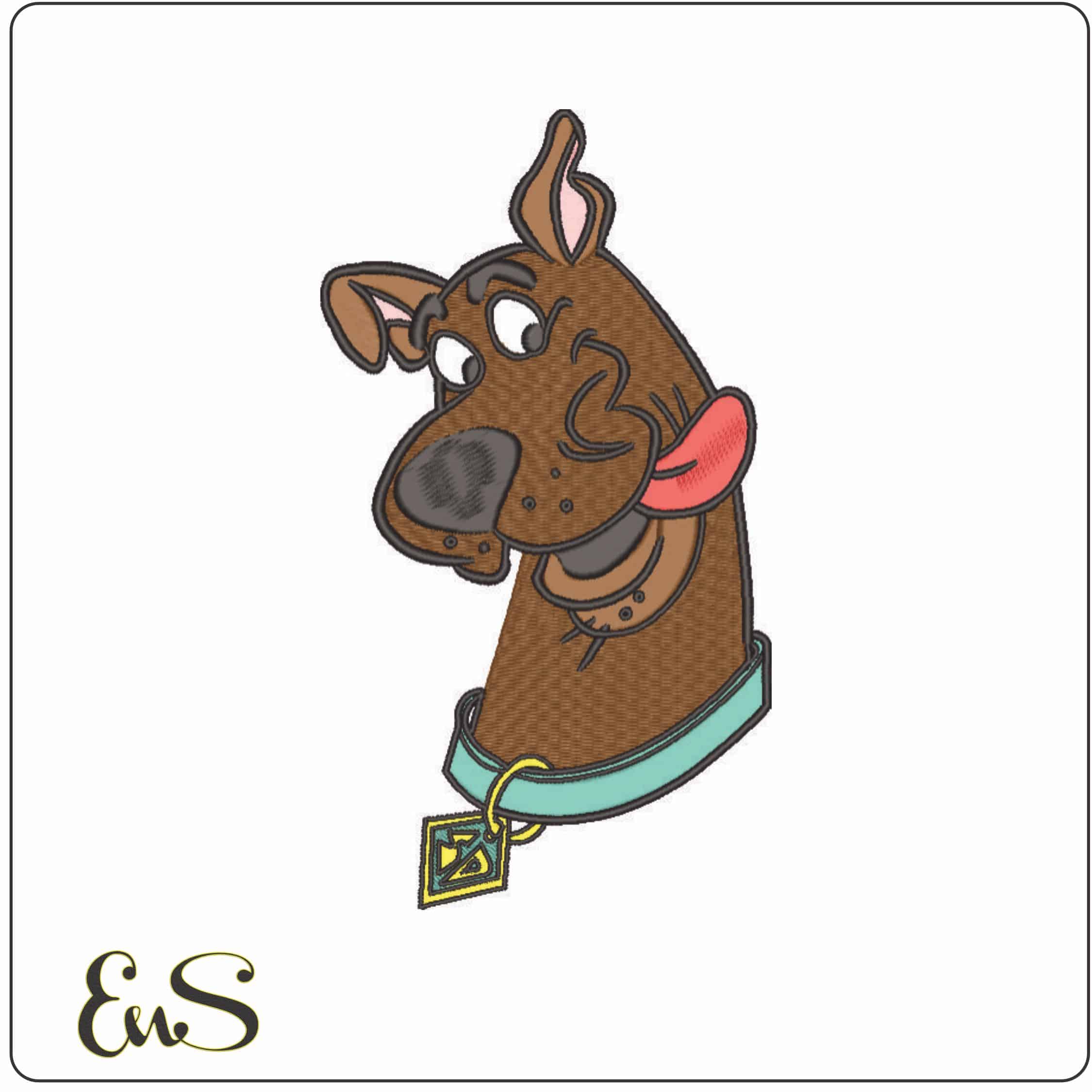 Scooby Doo Head-Elegant embroidery design file - instant download