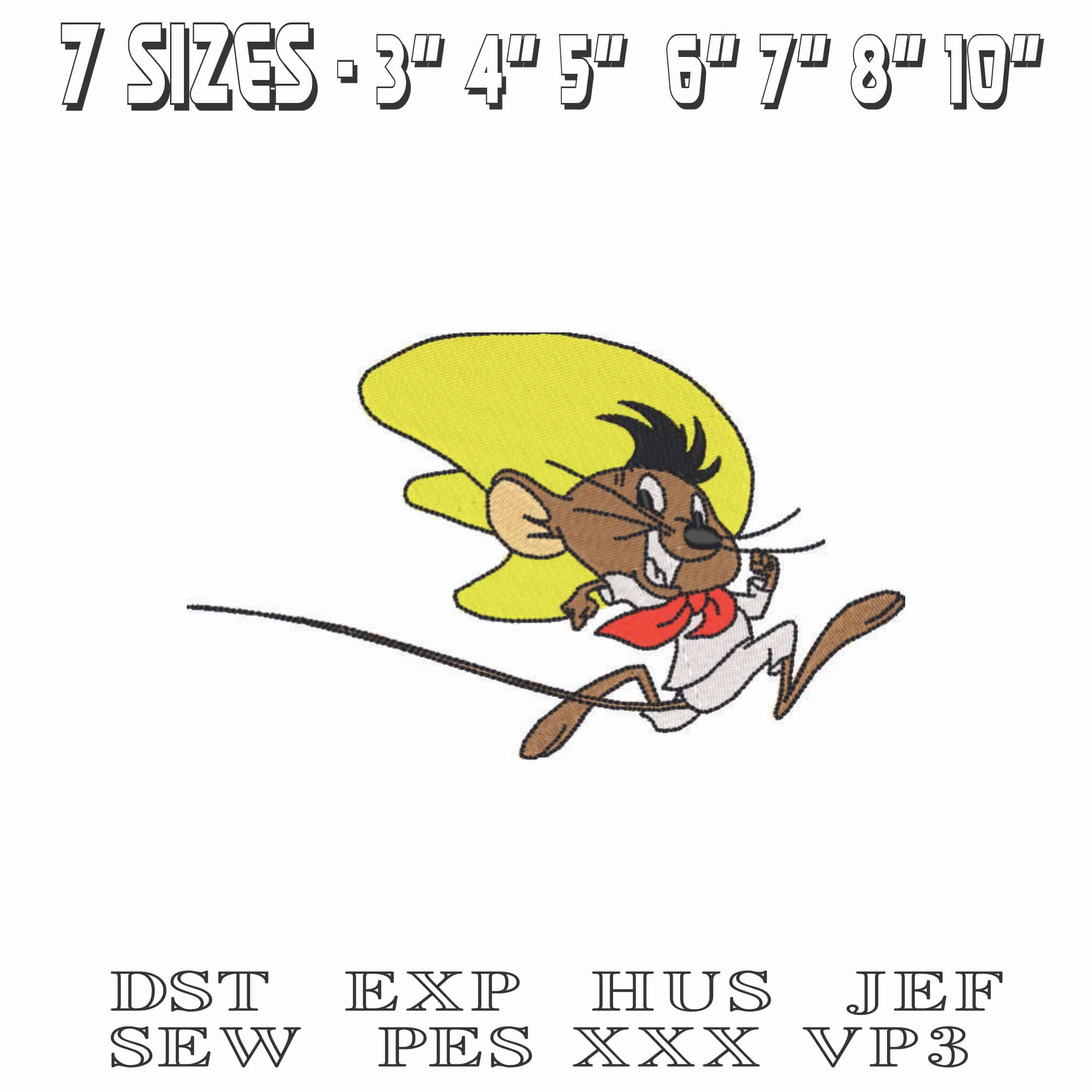 Speedy Gonzales Running - Looney Tunes-Elegant embroidery design file - instant download — view 2
