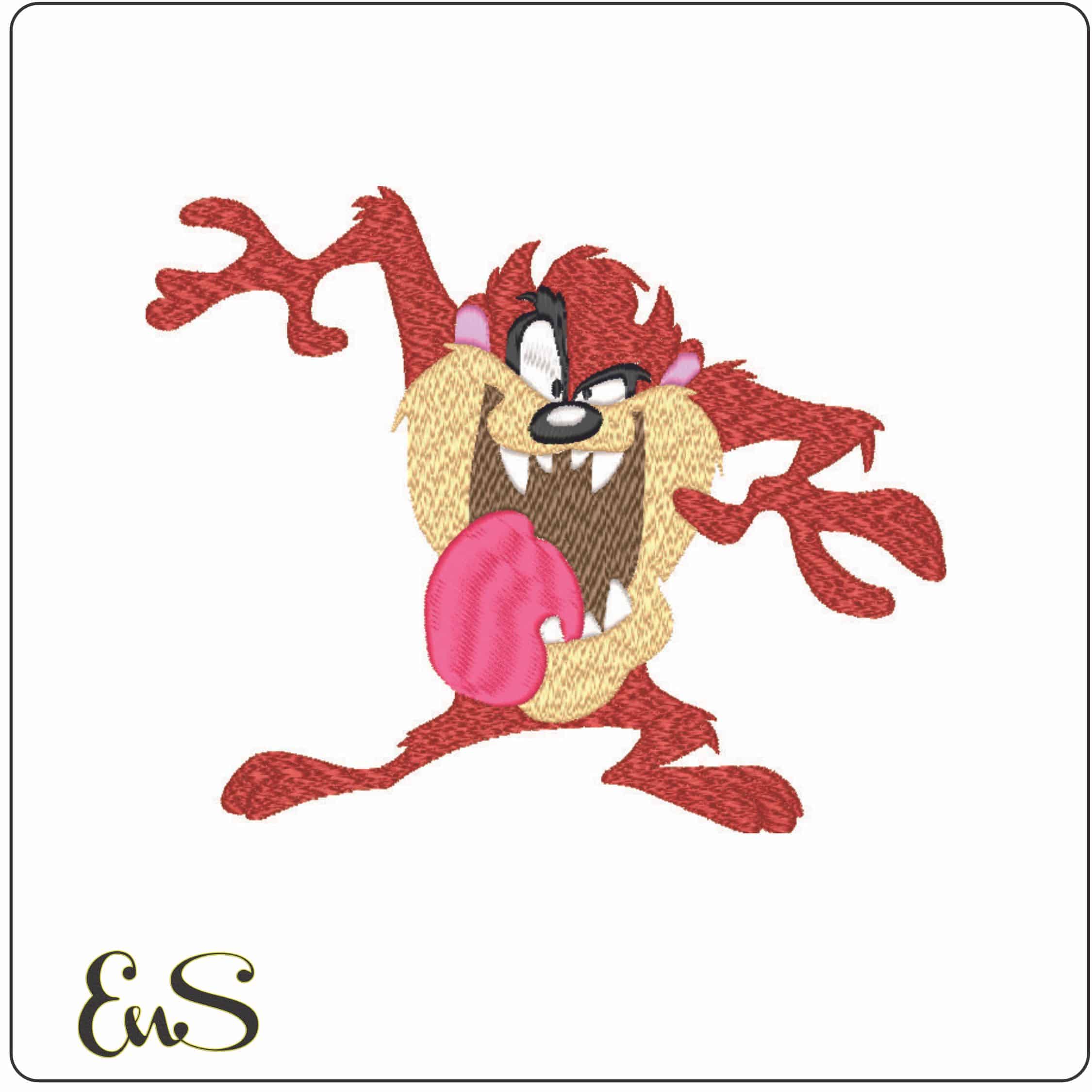 Taz - Looney Tunes-Elegant embroidery design file - instant download