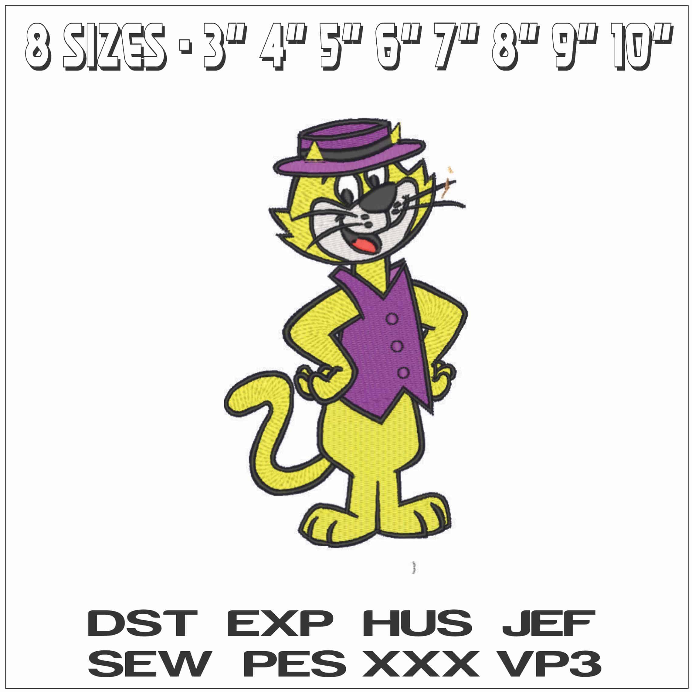 Top Cat-Elegant embroidery design file - instant download — view 2