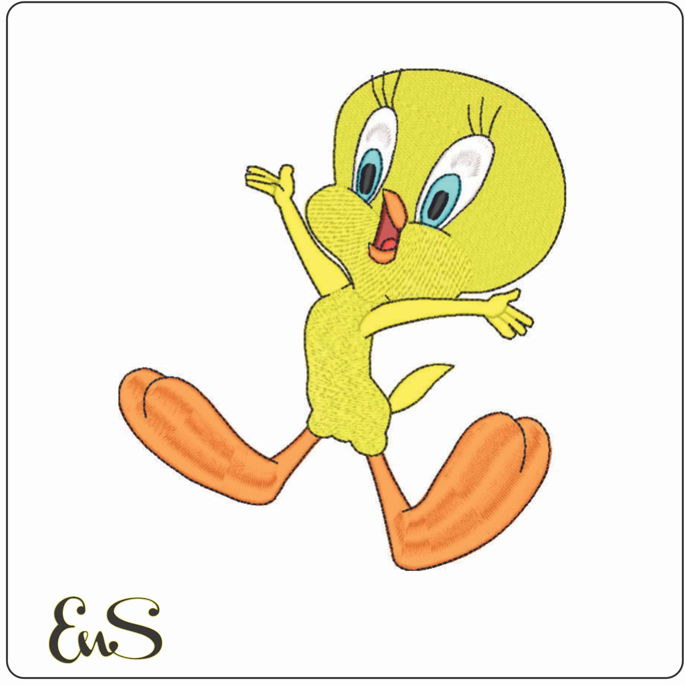 Tweety Pie - Looney Tunes-Elegant embroidery design file - instant download