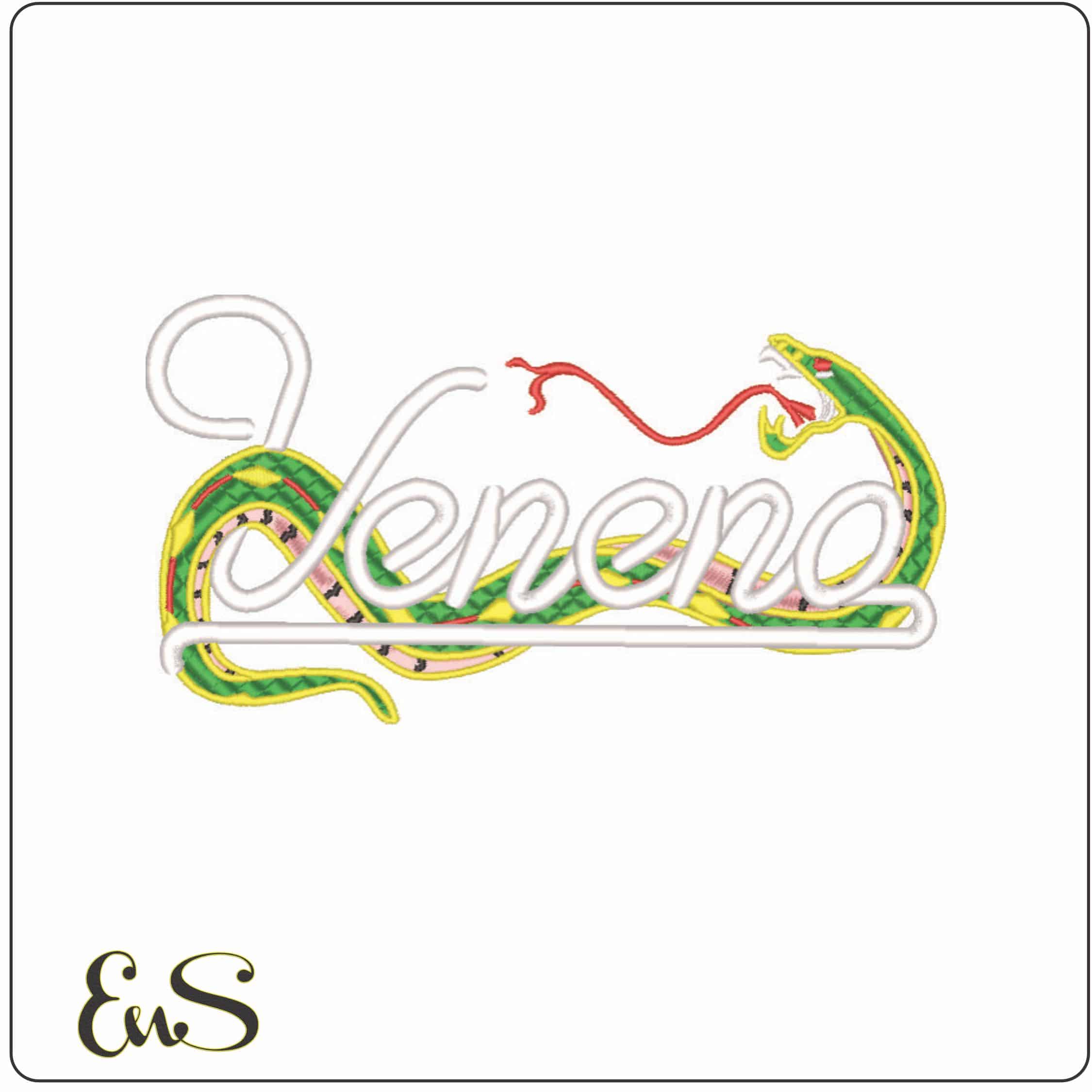 Veneno Snake-Elegant embroidery design file - instant download