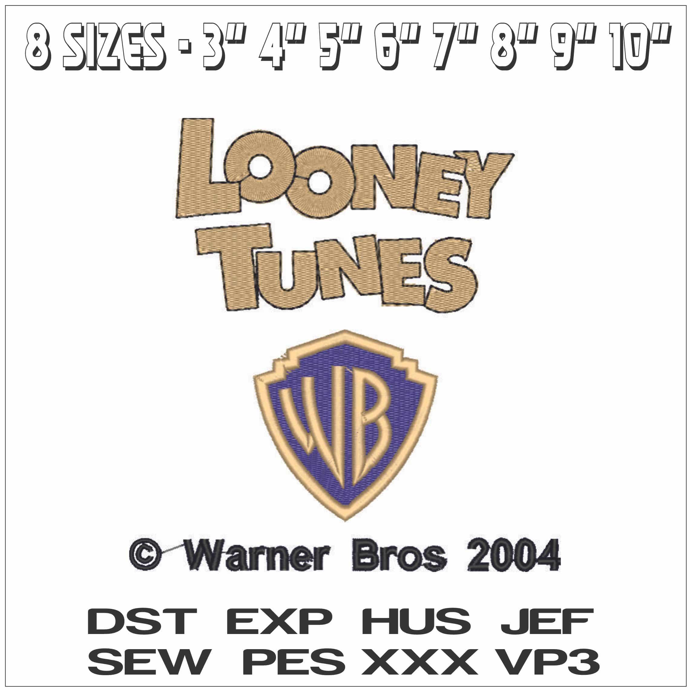 Warner Bros - Looney Tunes-Elegant embroidery design file - instant download — view 2
