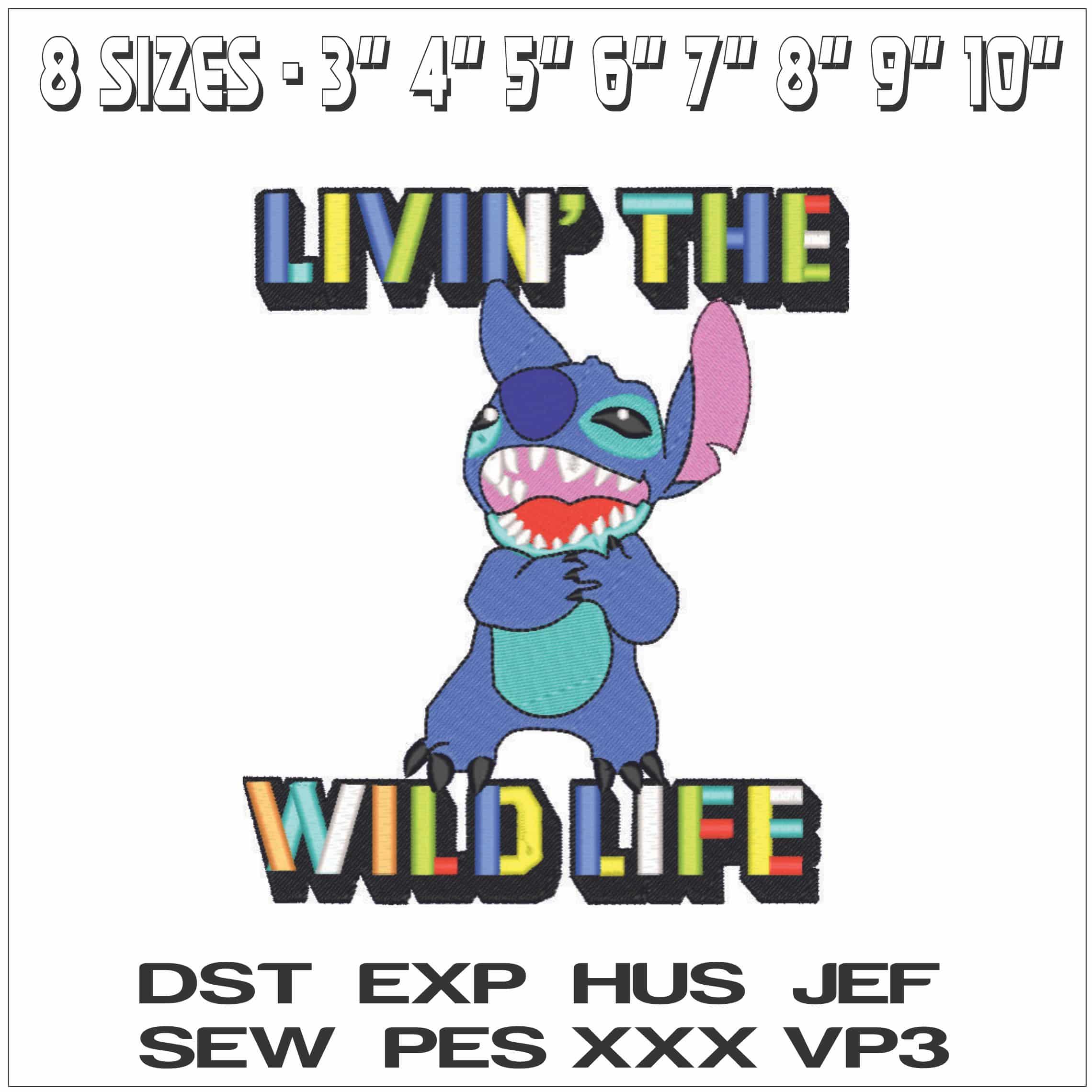 wild life-Elegant embroidery design file - instant download — view 2