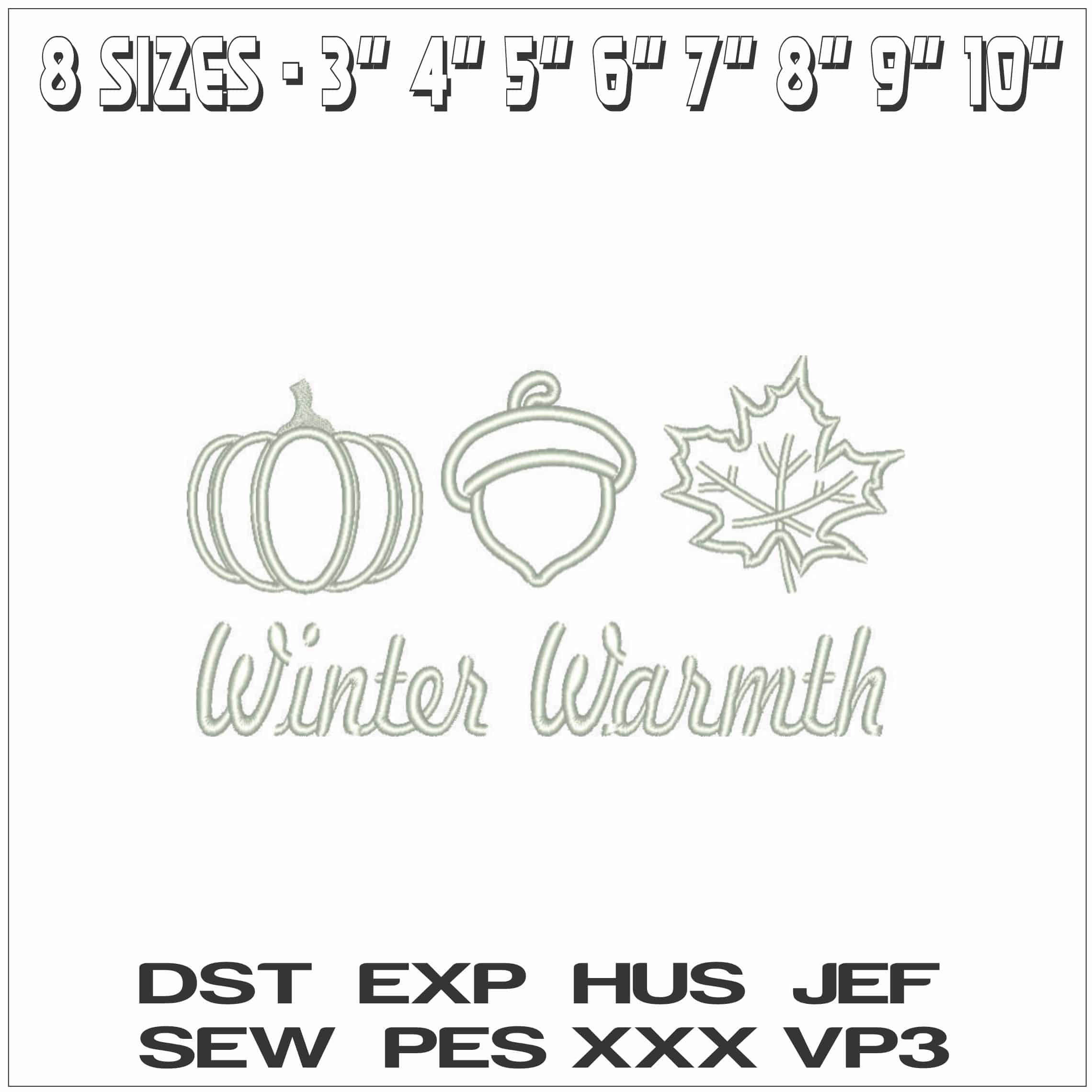 Winter Warmth-Elegant embroidery design file - instant download — view 2