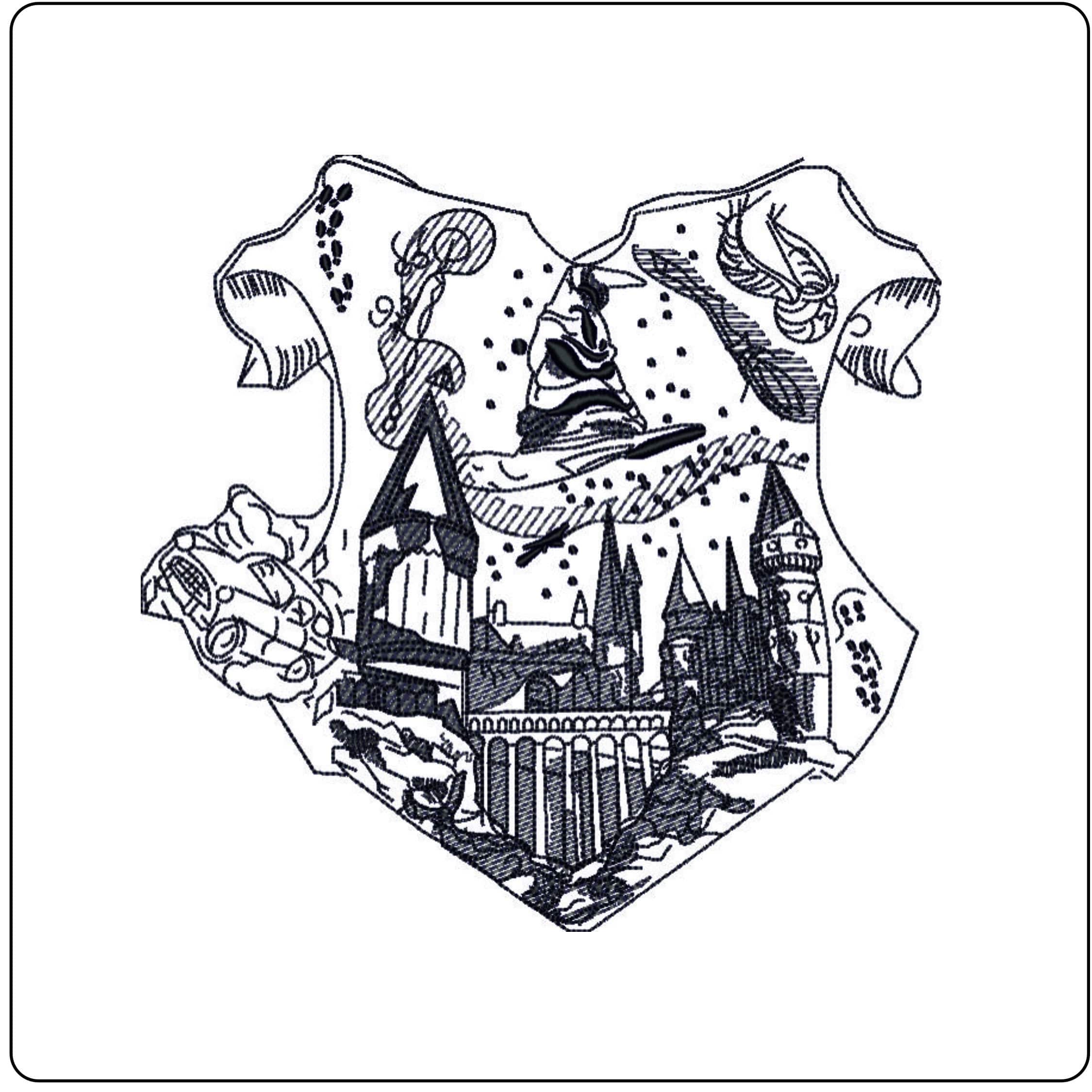 Wizard Hat on Spell Books-Elegant embroidery design file - instant download — view 3
