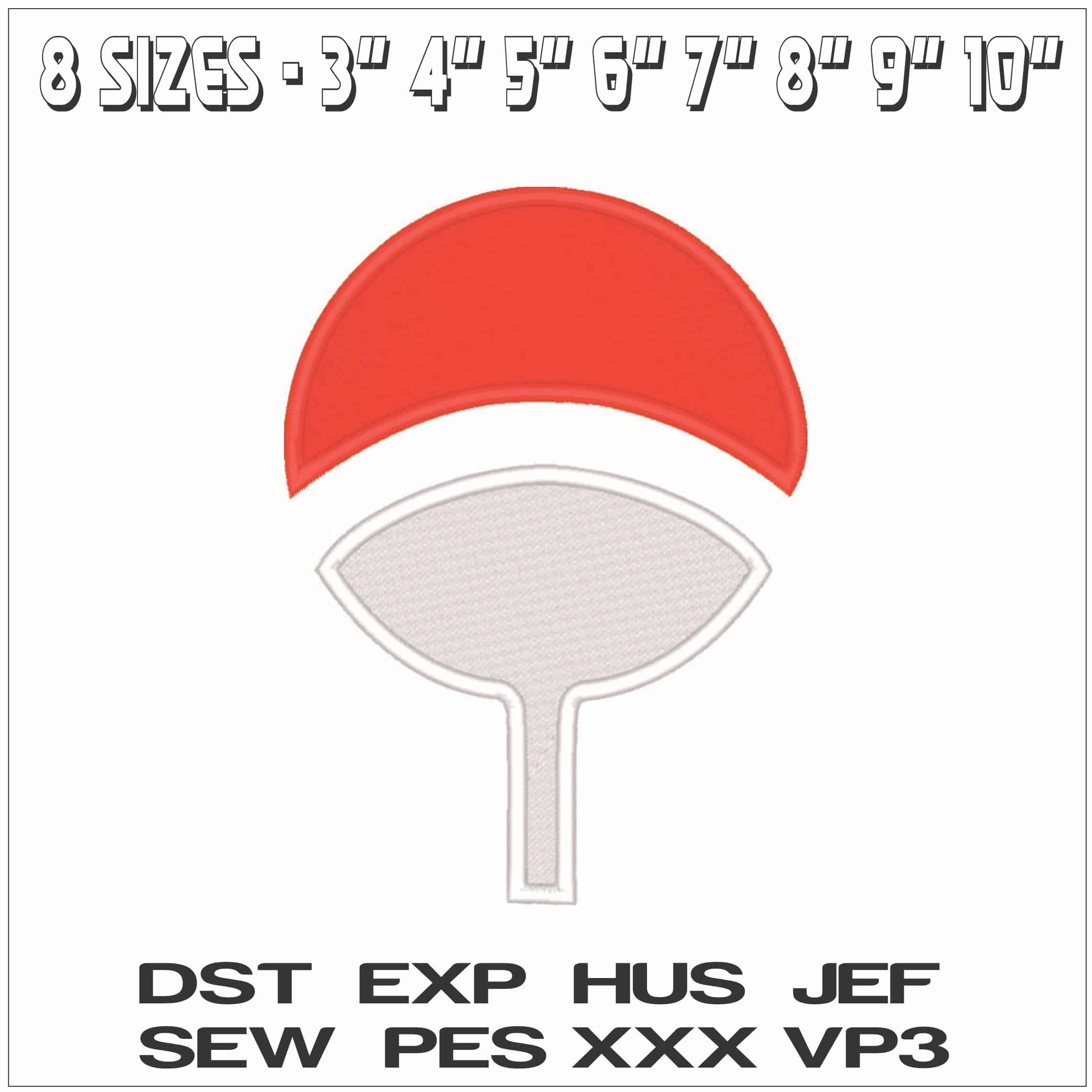 Akatsuki Cloud Symbol - Naruto - Anime-Elegant embroidery design file - instant download — view 2
