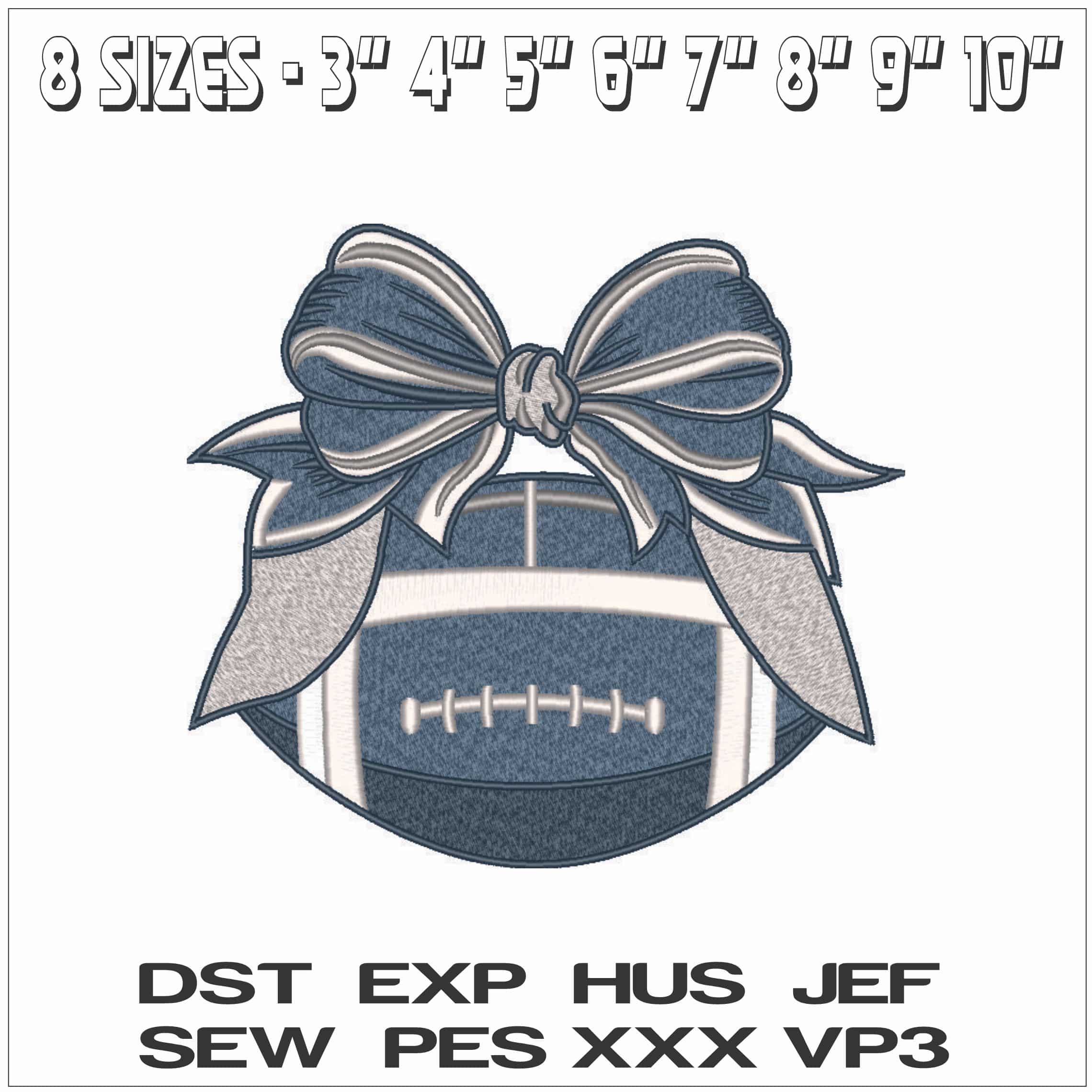 Christmas Football Eagle-Elegant embroidery design file - instant download — view 2