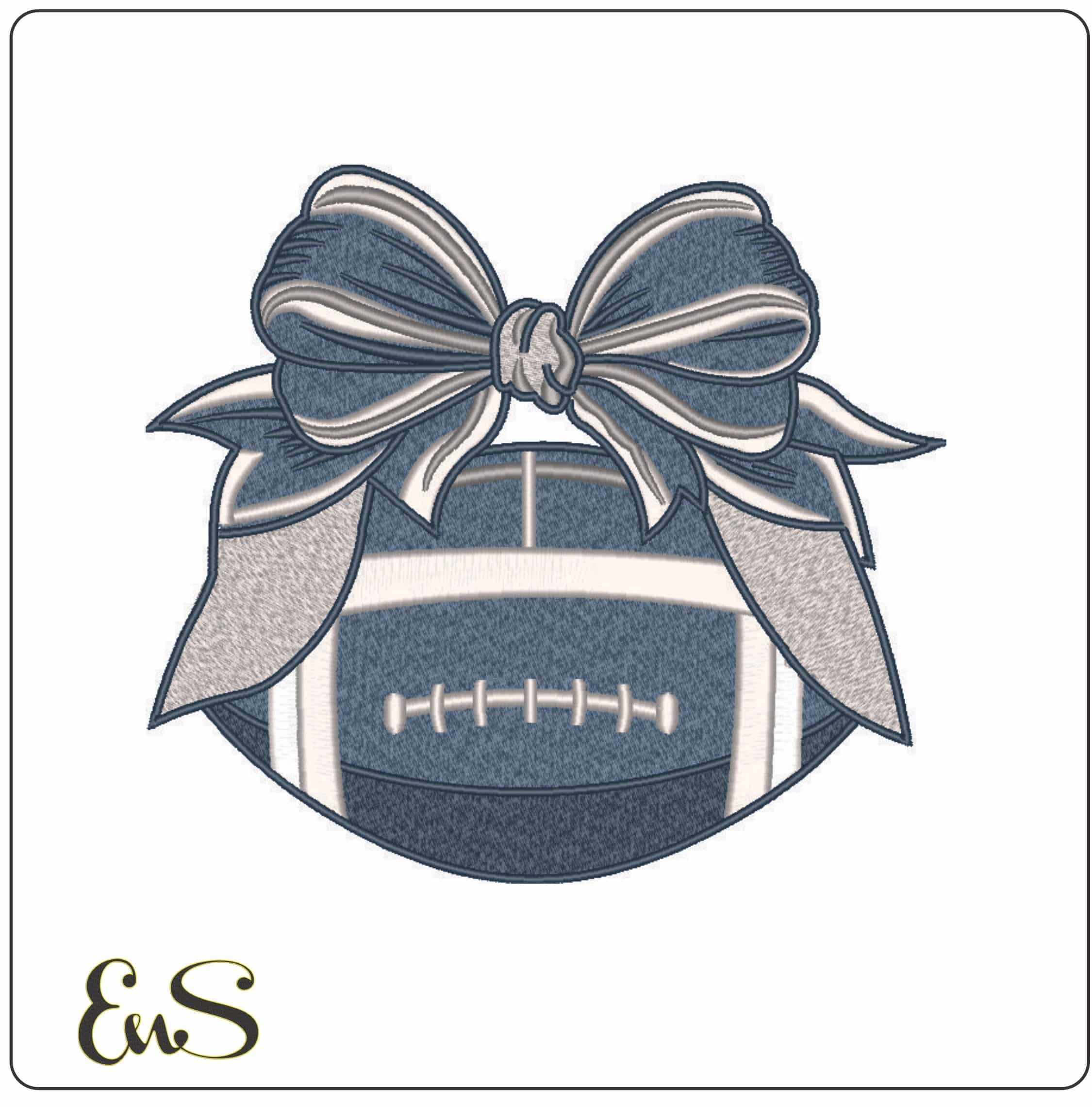 Christmas Football Eagle-Elegant embroidery design file - instant download