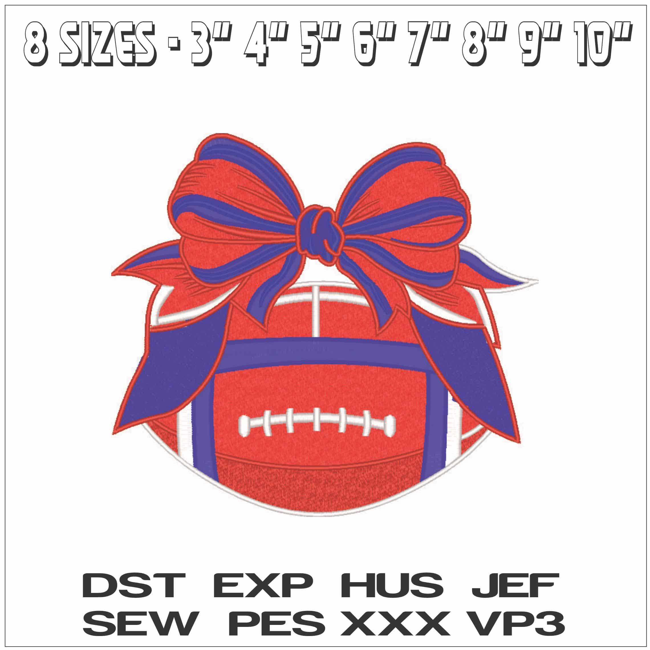 Christmas Football Red White and Blue-Elegant embroidery design file - instant download — view 2