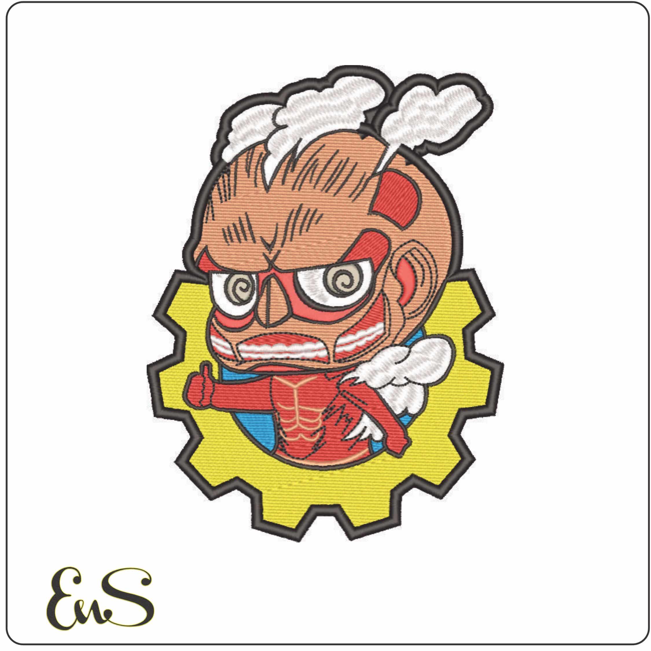 Colossal Titan - Attack on Titan - Anime-Elegant embroidery design file - instant download