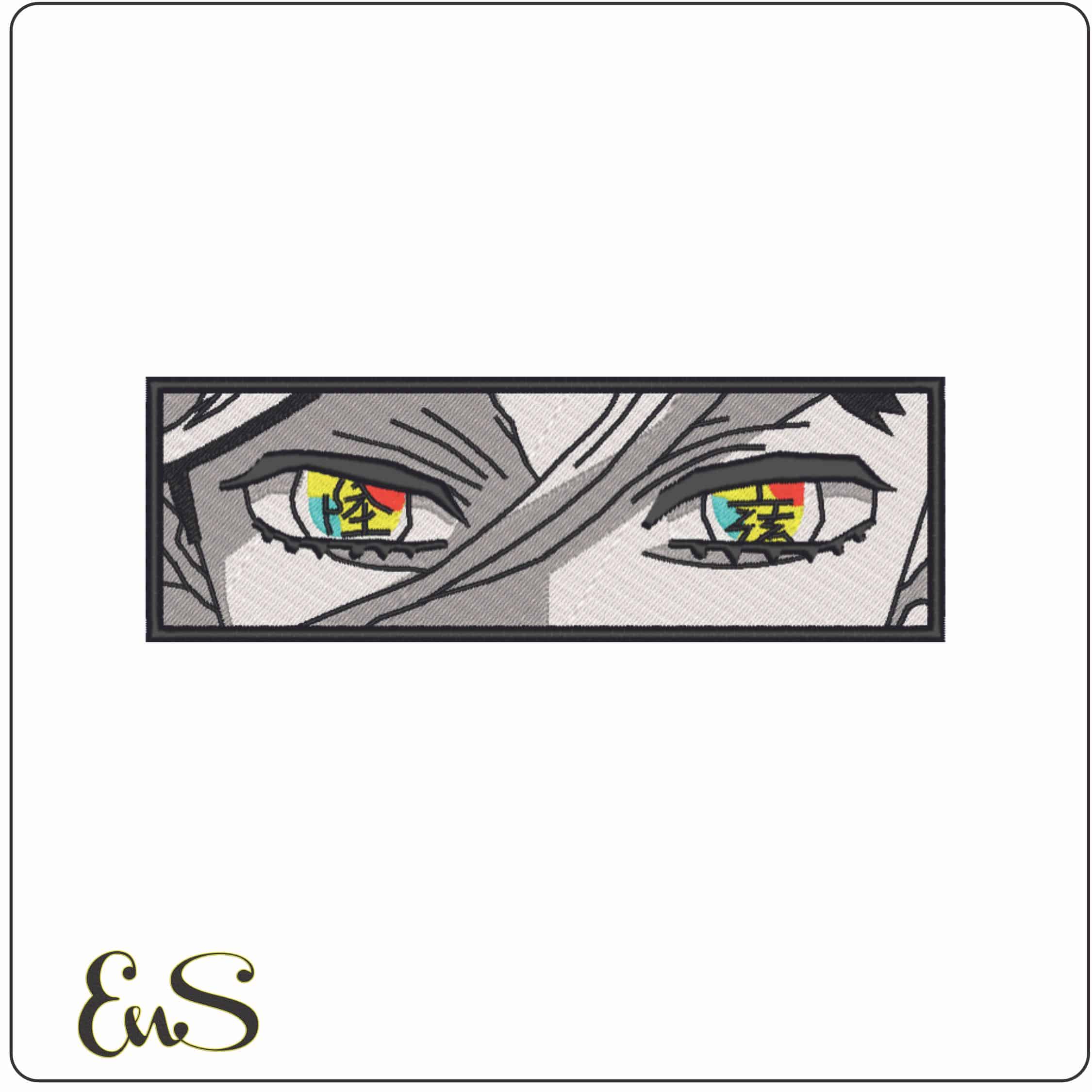 Douma Eyes - Demon Slayer - Anime-Elegant embroidery design file - instant download