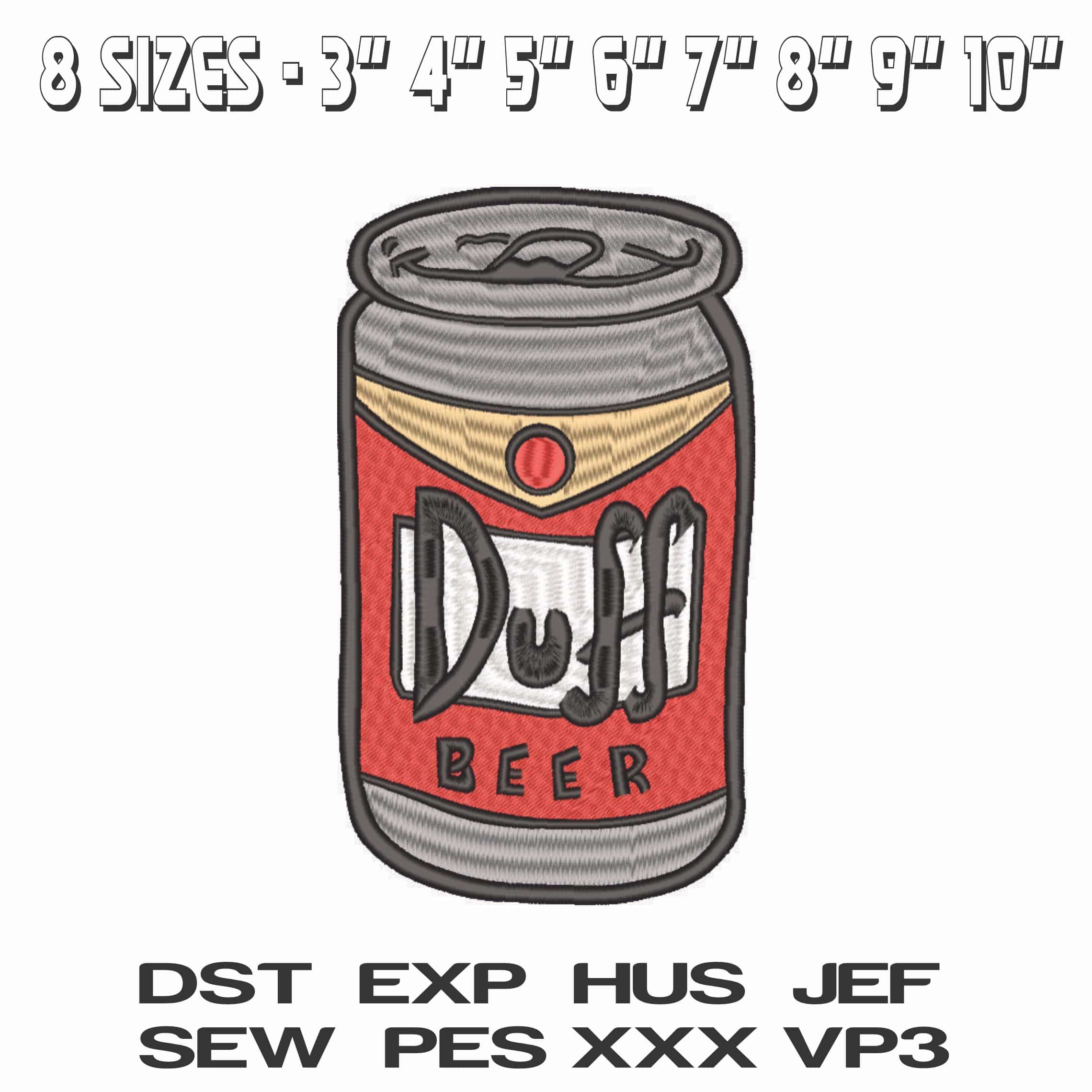 Duff Beer-Elegant embroidery design file - instant download — view 2