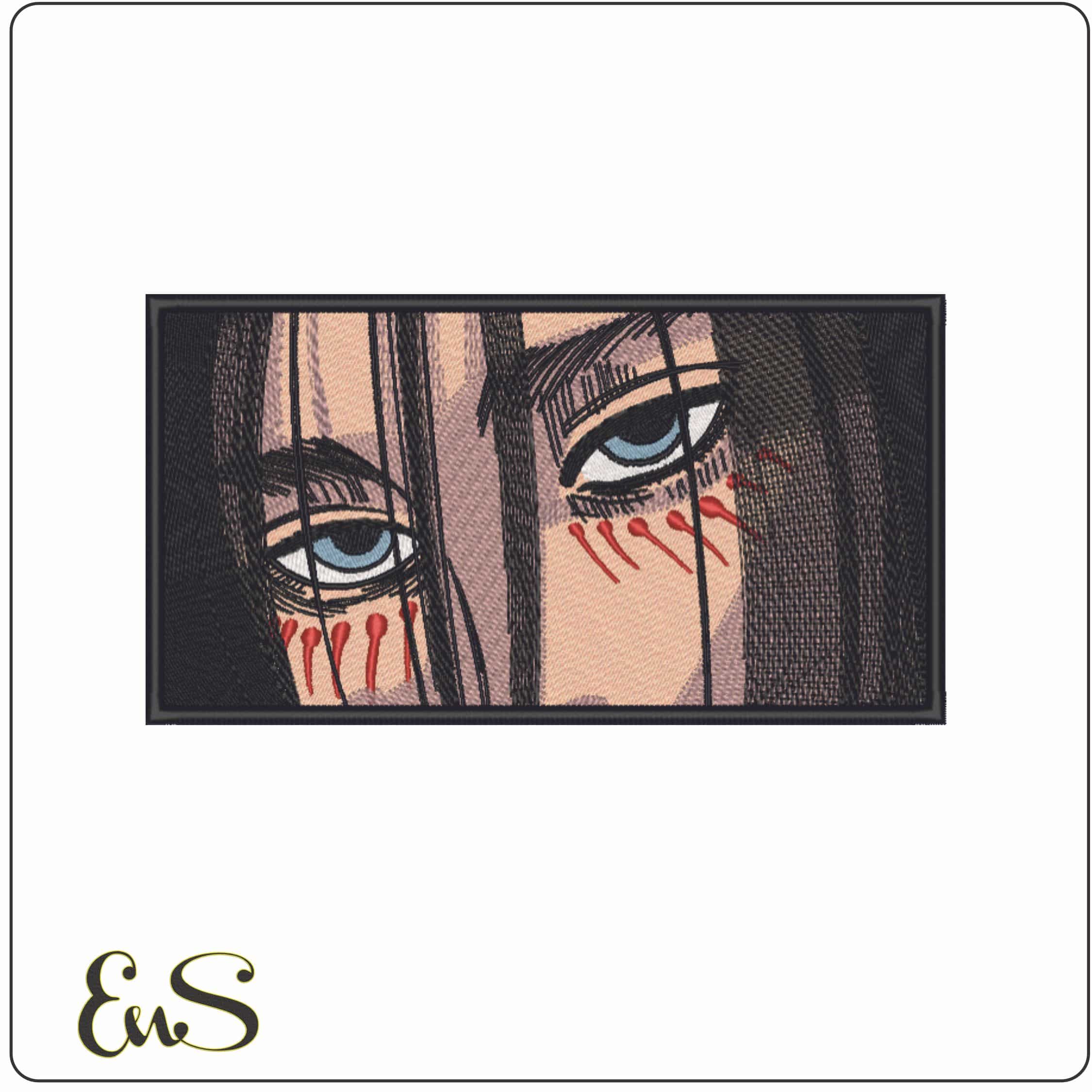 Eren Jeager Miradad eyes - Attack on Titan - Anime-Elegant embroidery design file - instant download (Copy)