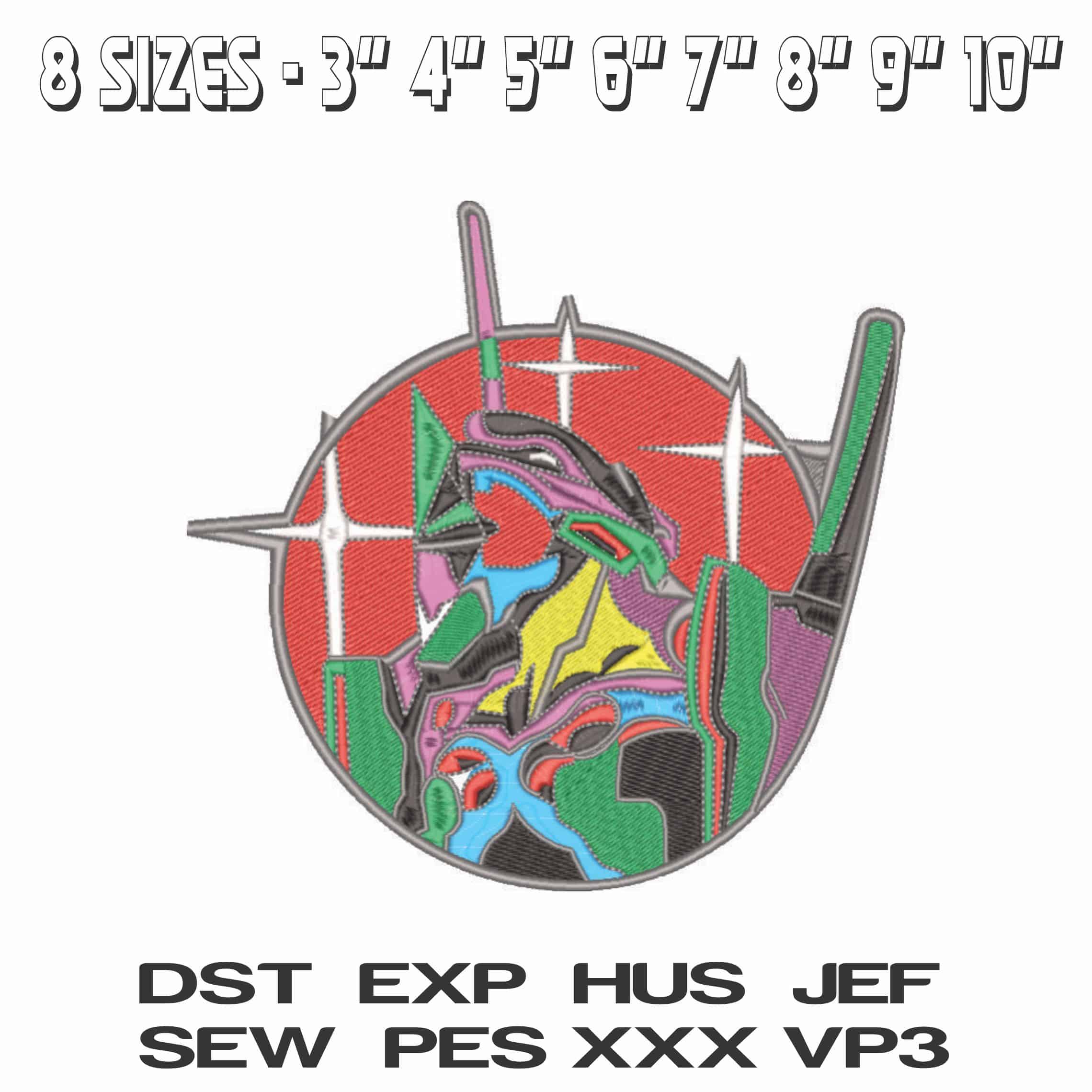 Evangelion - Anime-Elegant embroidery design file - instant download — view 2