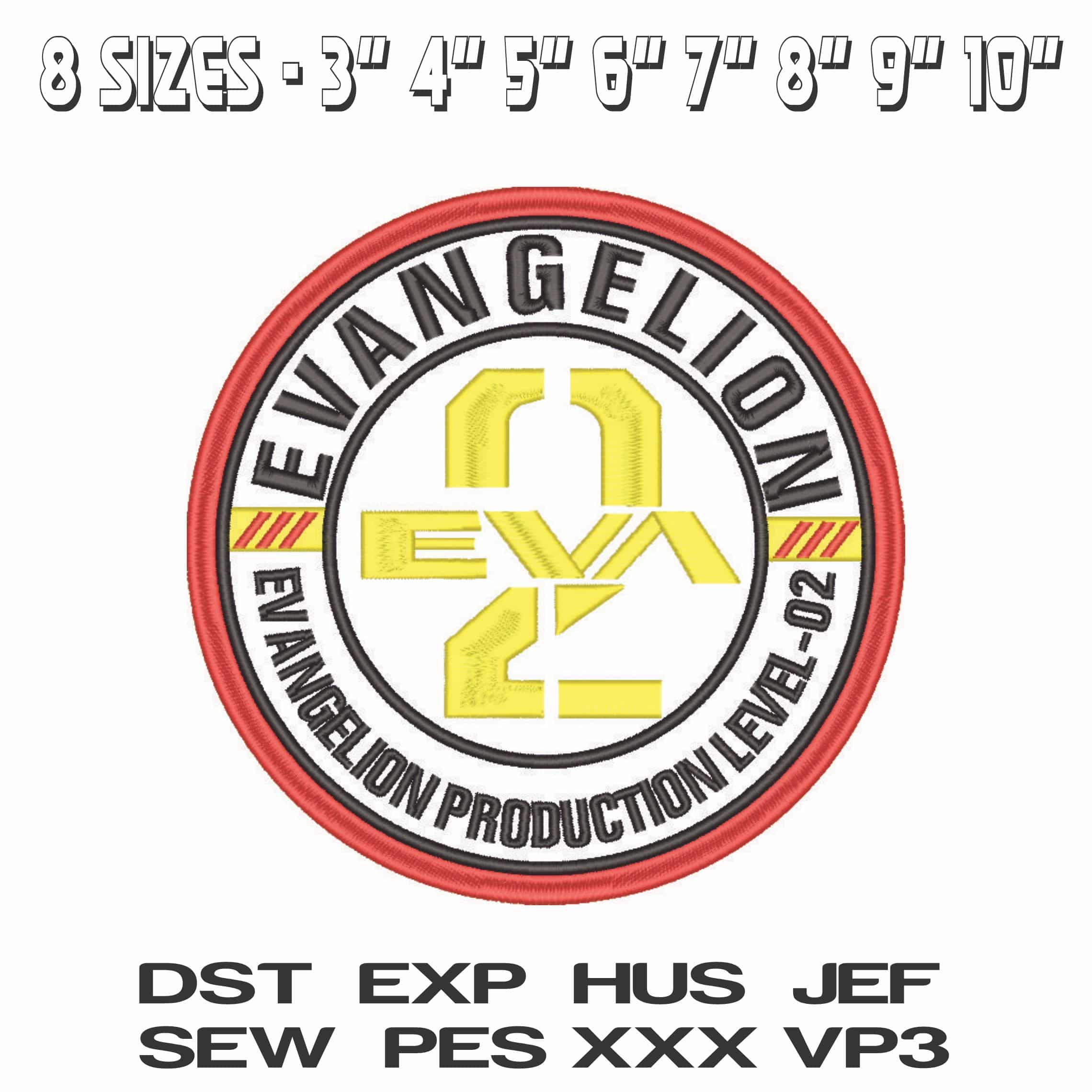 Evangelion - EVA level 2 - Anime-Elegant embroidery design file - instant download — view 2