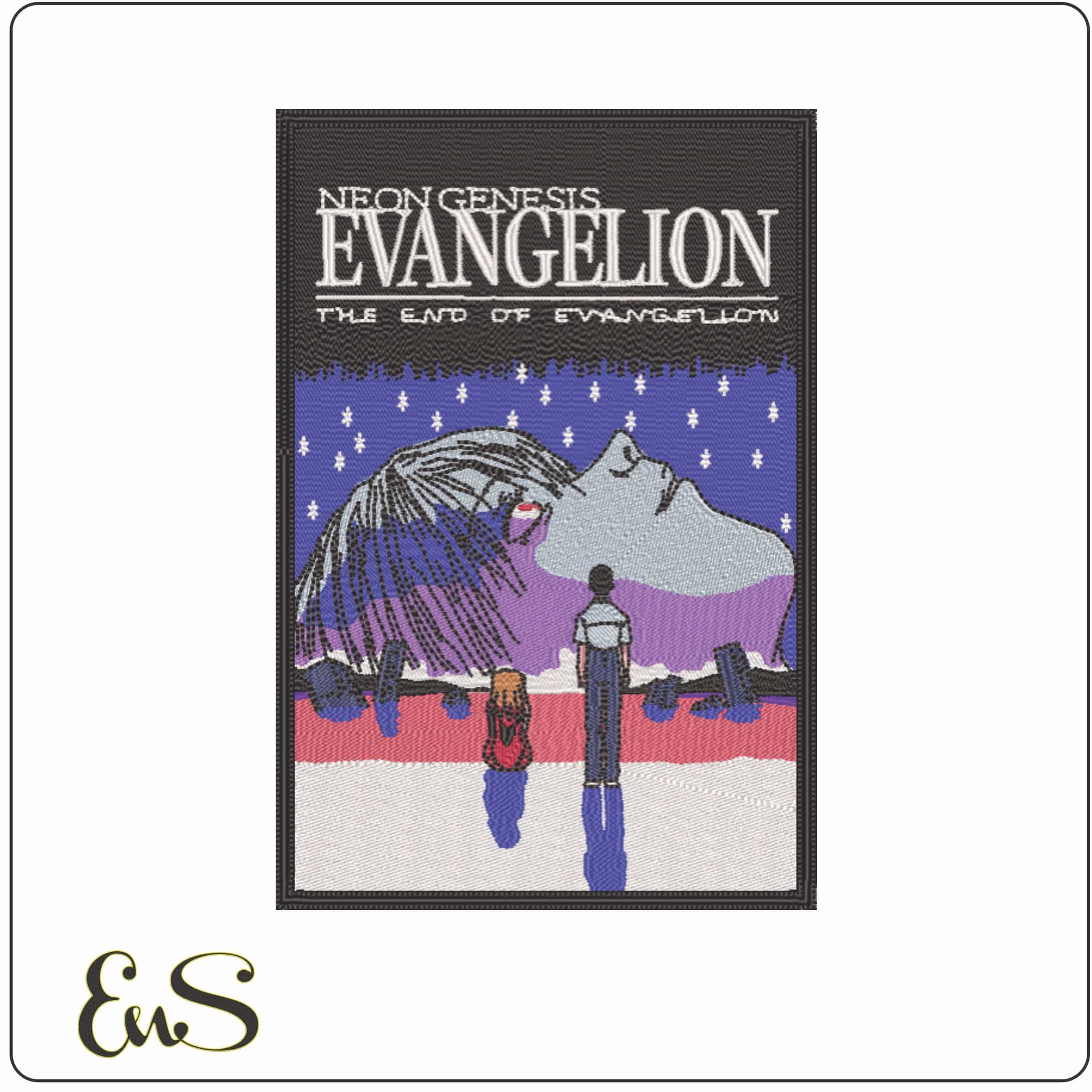 Evangelion - Neon Genesis - Anime-Elegant embroidery design file - instant download