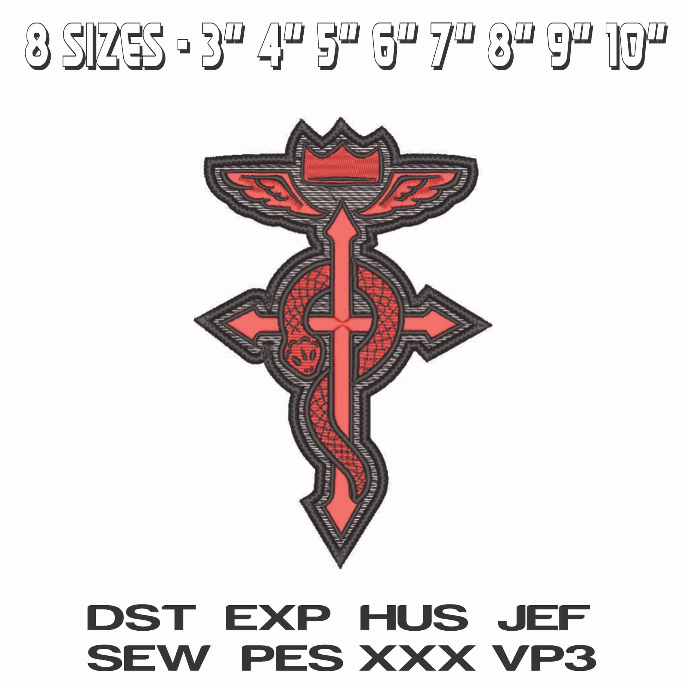 Flamel Symbol - Fullmetal Alchemist - Anime-Elegant embroidery design file - instant download — view 2
