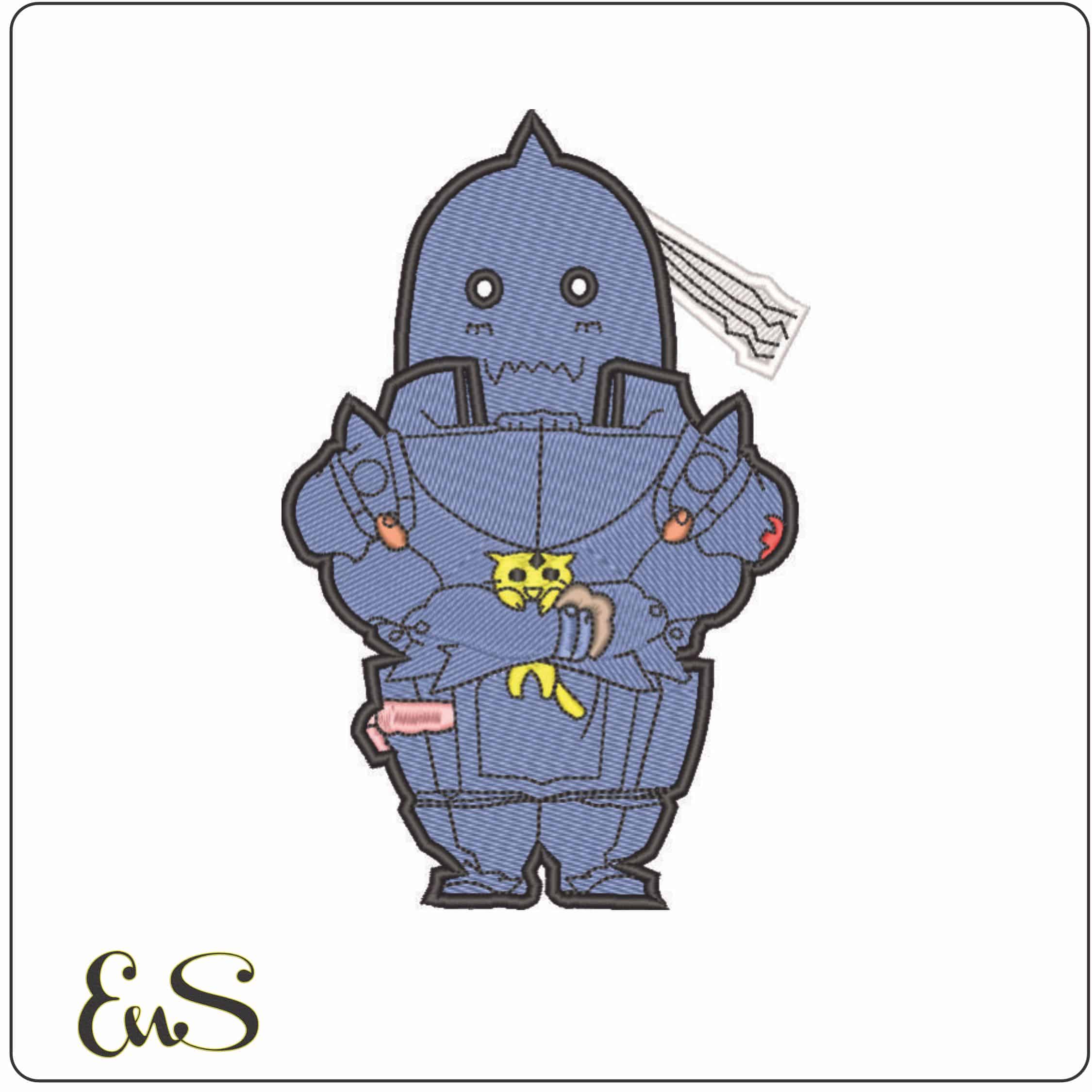 Full Metal Alchemist - Anime-Elegant embroidery design file - instant download