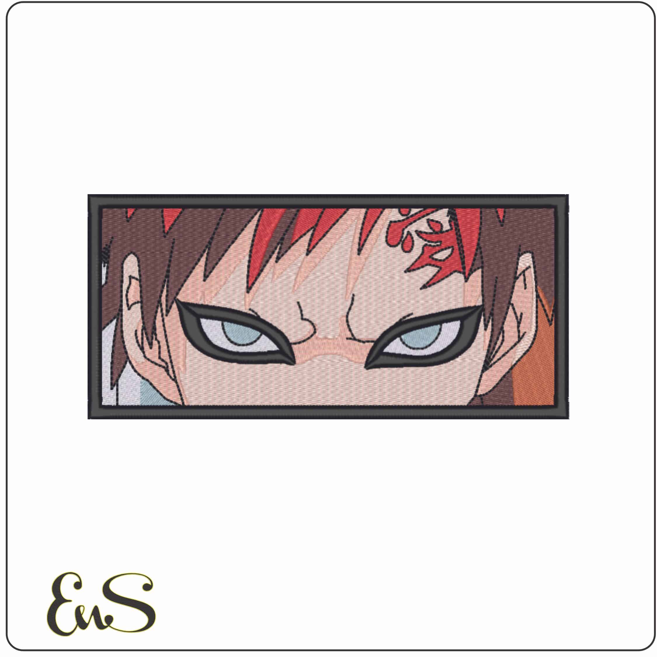 Gaara Ojos  - Naruto - Anime-Elegant embroidery design file - instant download