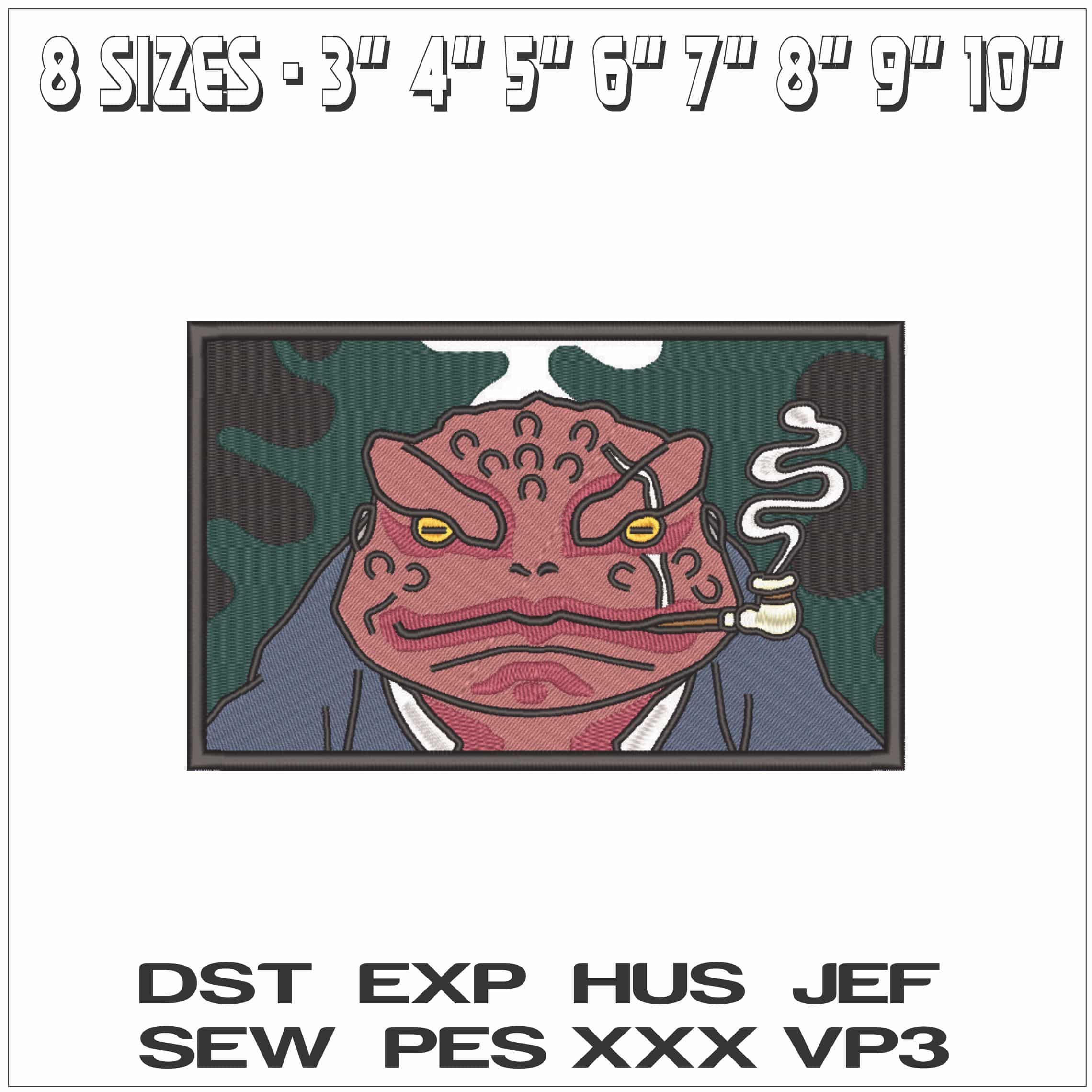 Gamabunta - Naruto - Anime-Elegant embroidery design file - instant download — view 2