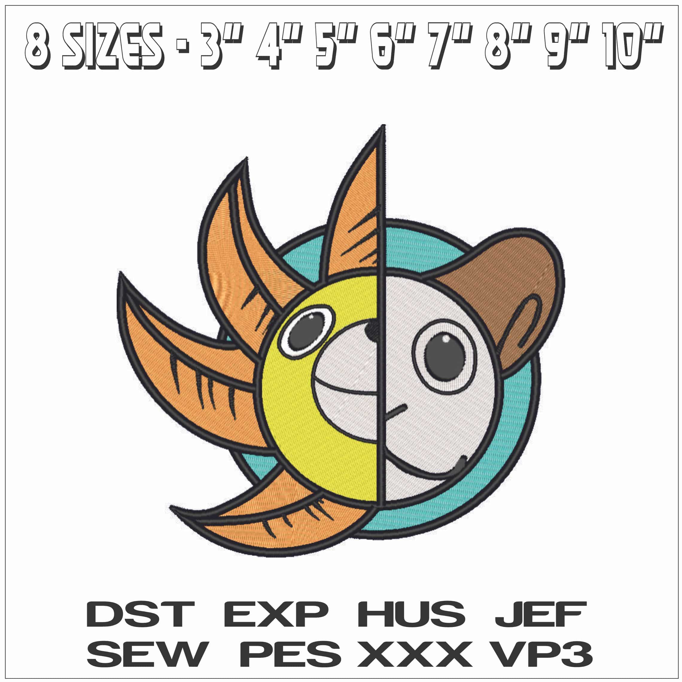 Going Merry and Thousand Sunny - One Piece - Anime-Elegant embroidery design file - instant download — view 2