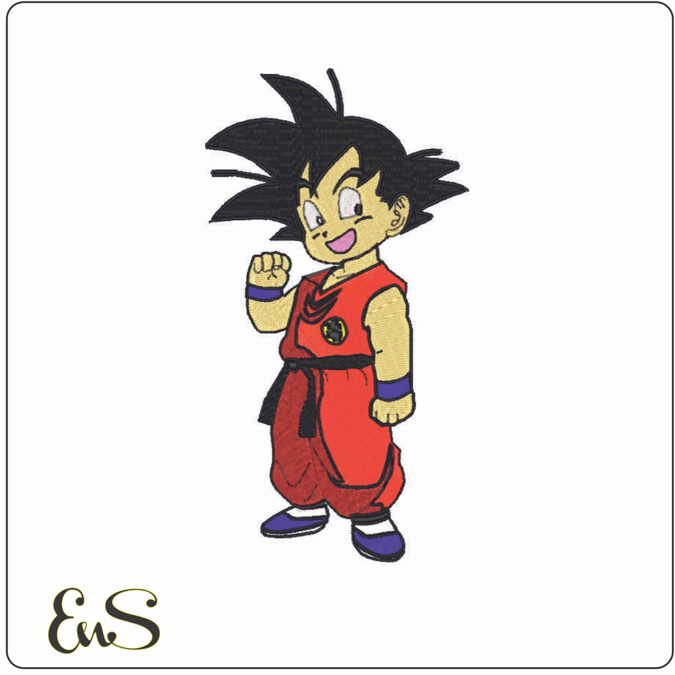 Goku Chico - Dragon Ball - Anime-Elegant embroidery design file - instant download