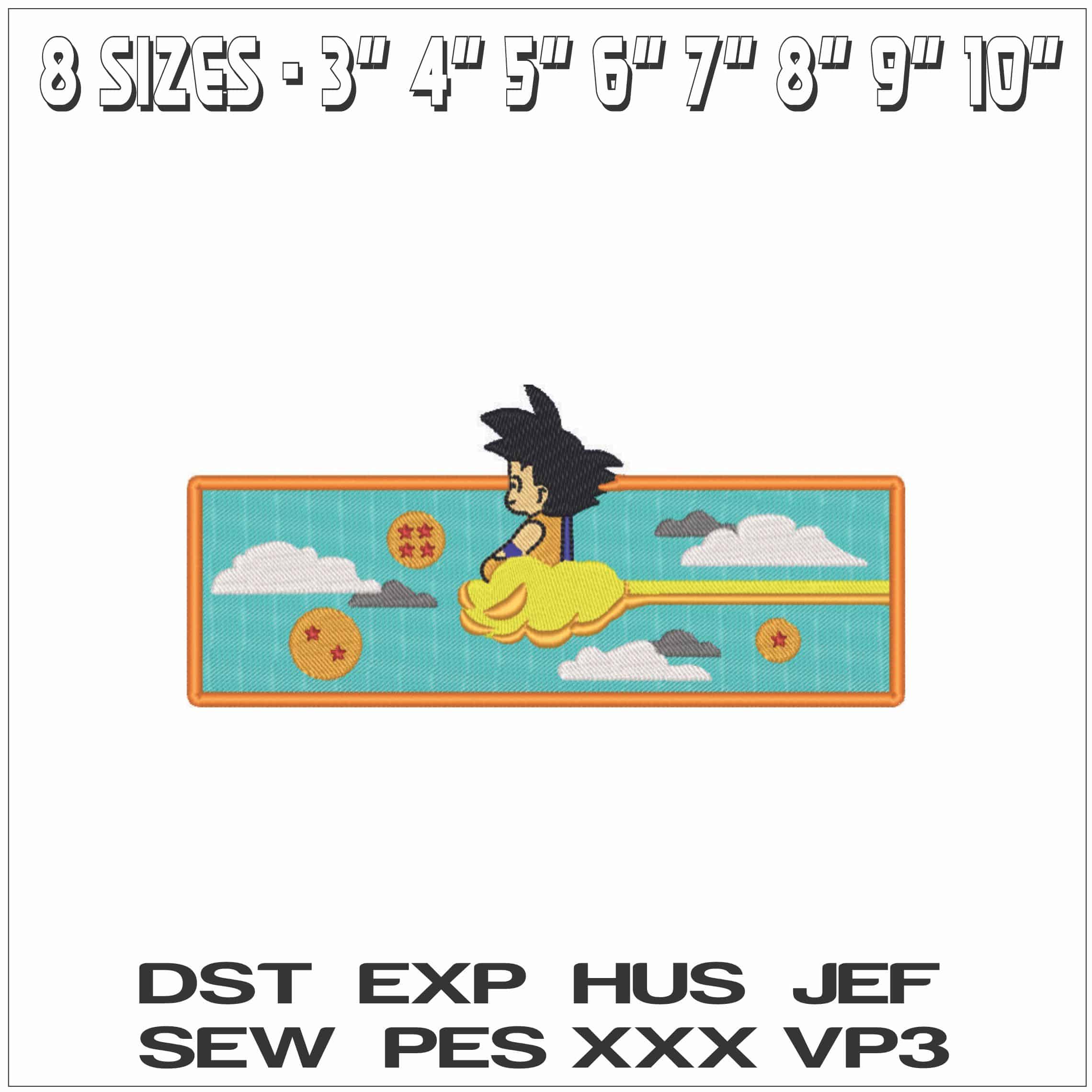 Goku Nuba Voladora - Dragon Ball - Anime-Elegant embroidery design file - instant download — view 2