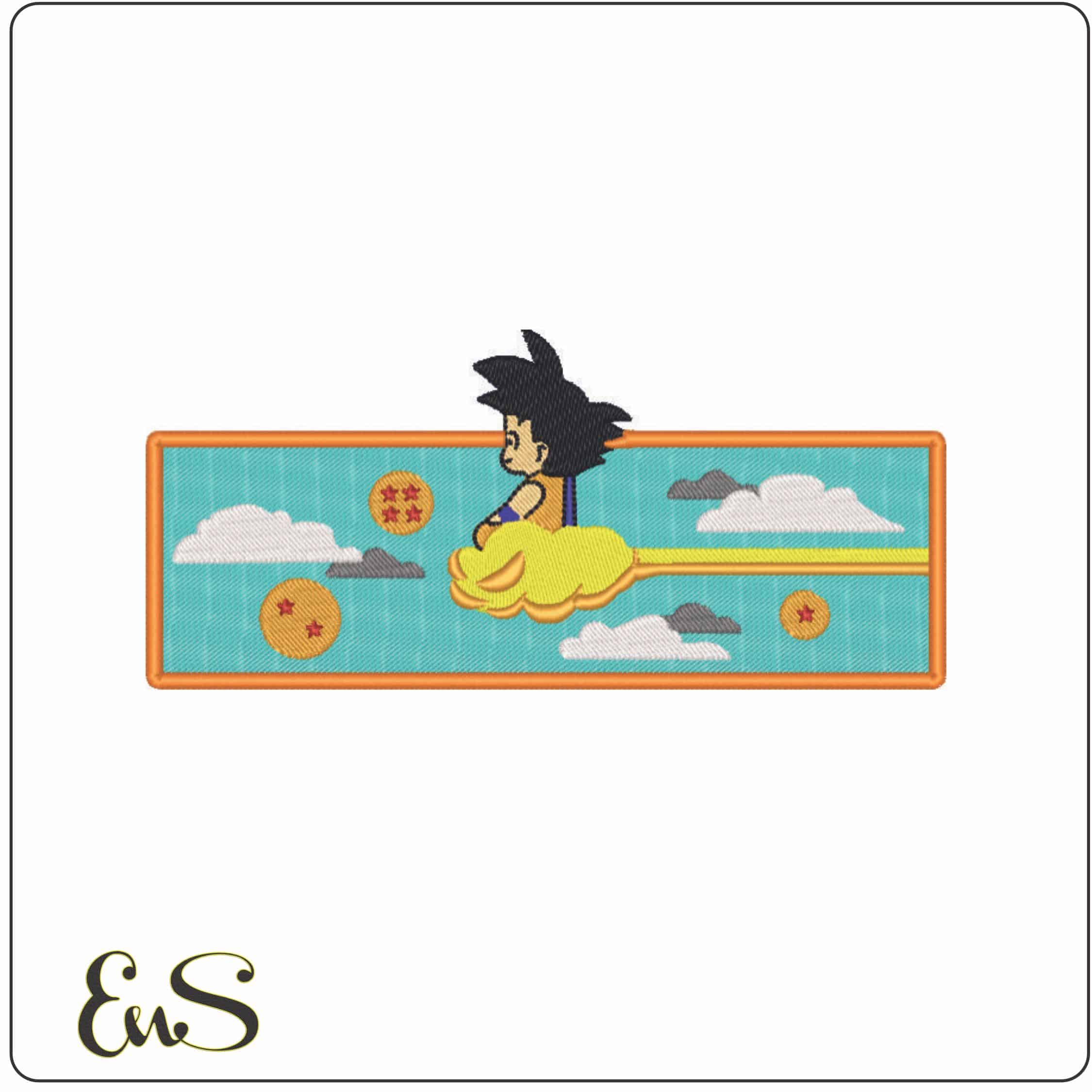 Goku Nuba Voladora - Dragon Ball - Anime-Elegant embroidery design file - instant download