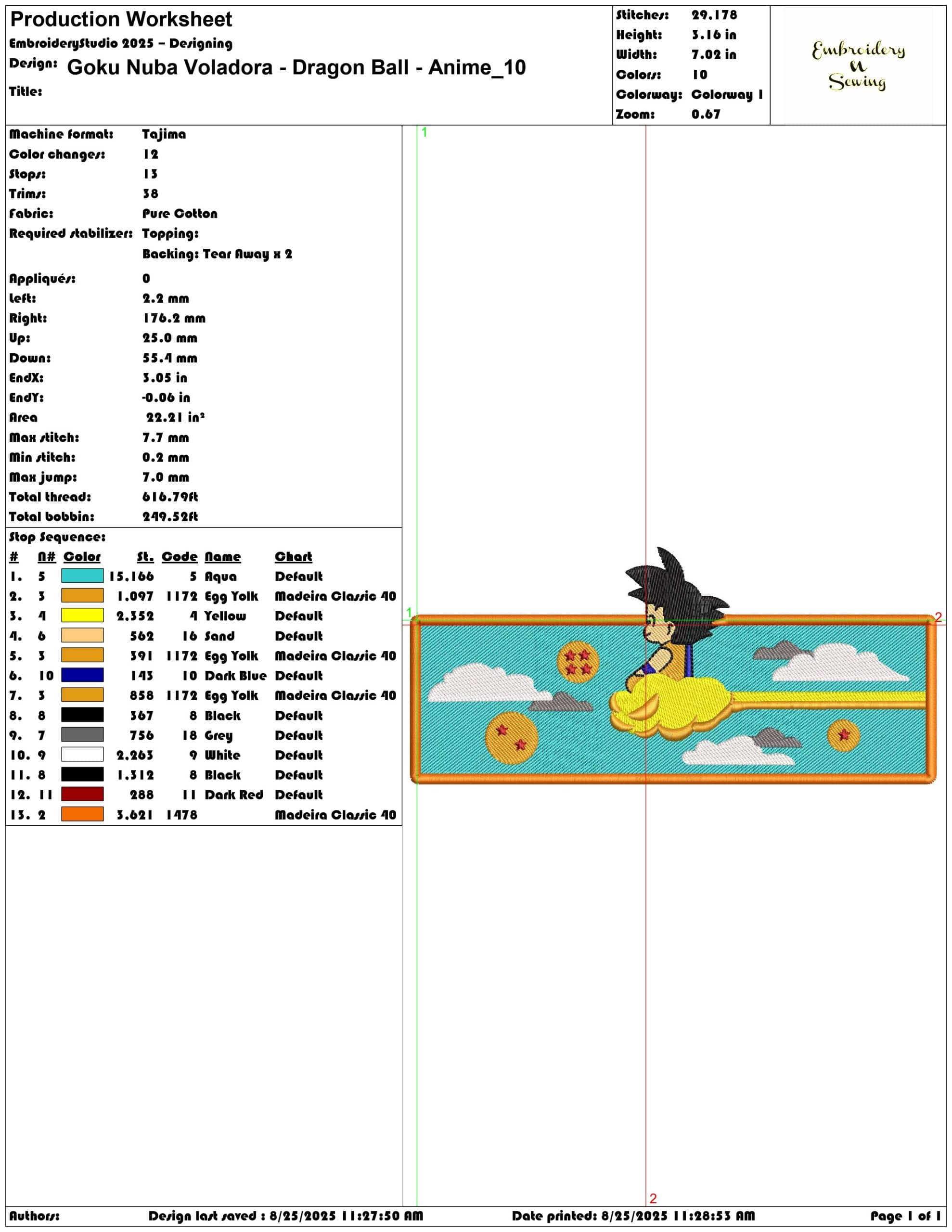 Goku Nuba Voladora - Dragon Ball - Anime-Elegant embroidery design file - instant download — view 3