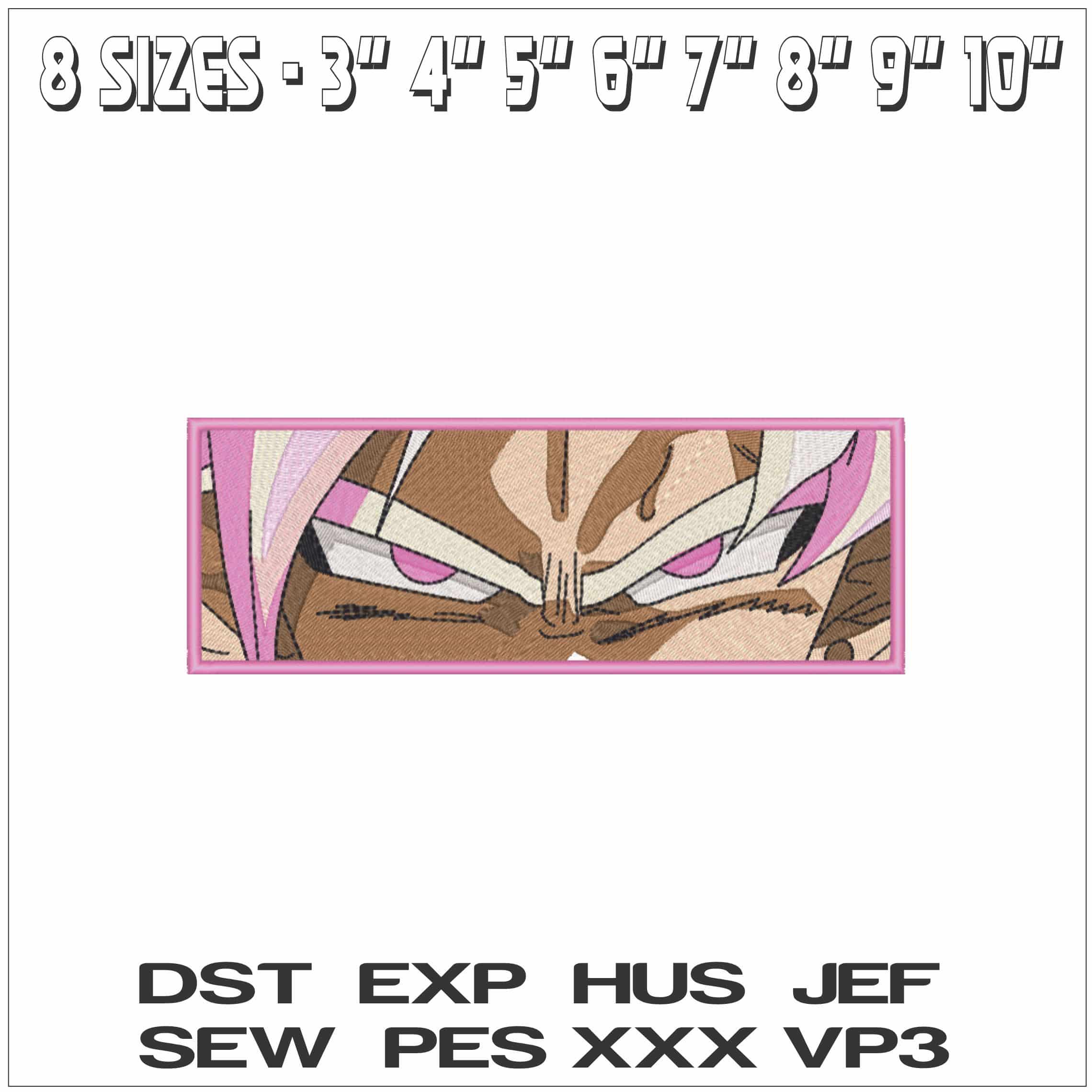 Goku Rose Eyes - Dragon Ball - Anime-Elegant embroidery design file - instant download — view 2