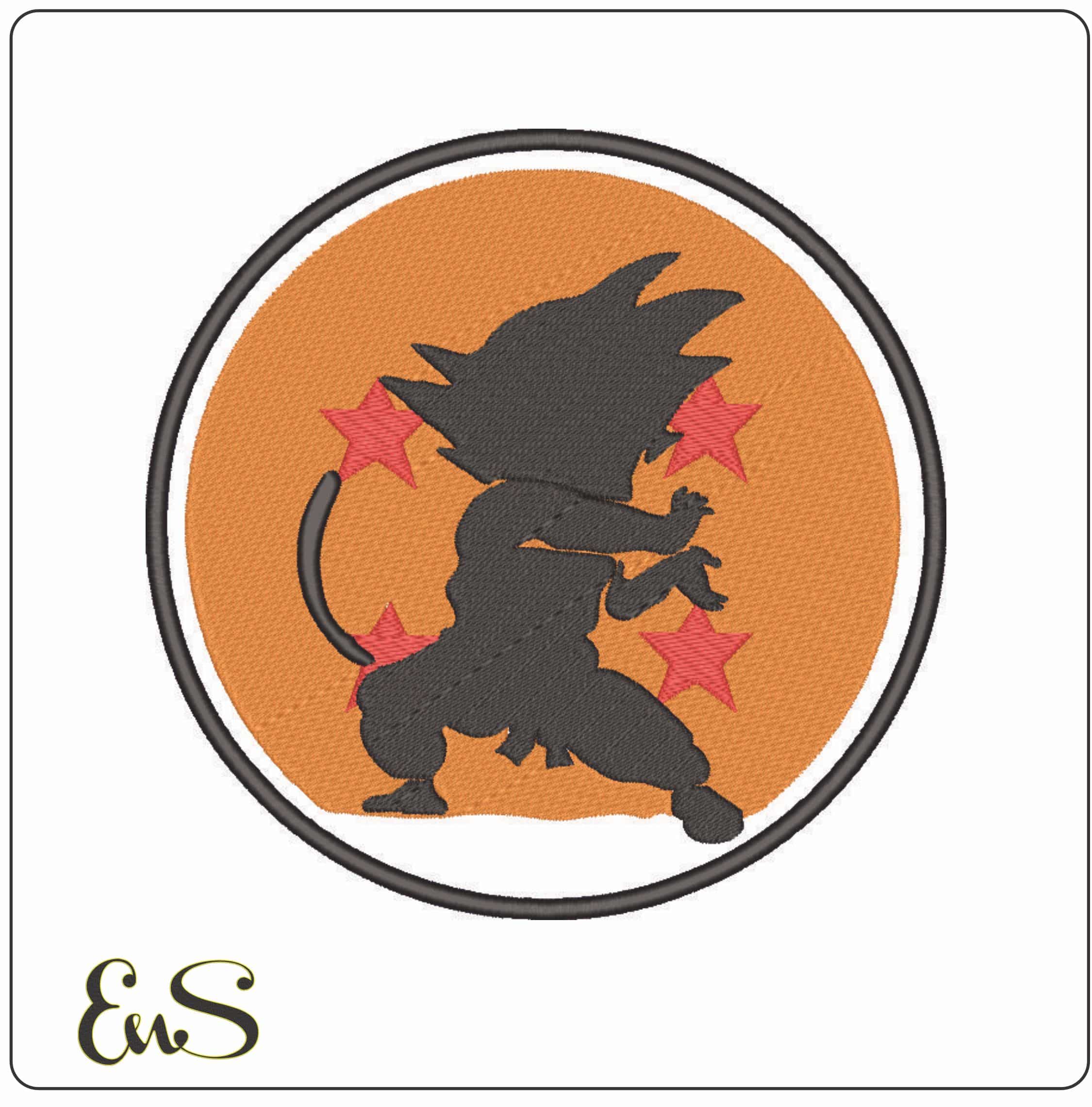 Goku Silohette - Dragon Ball - Anime-Elegant embroidery design file - instant download
