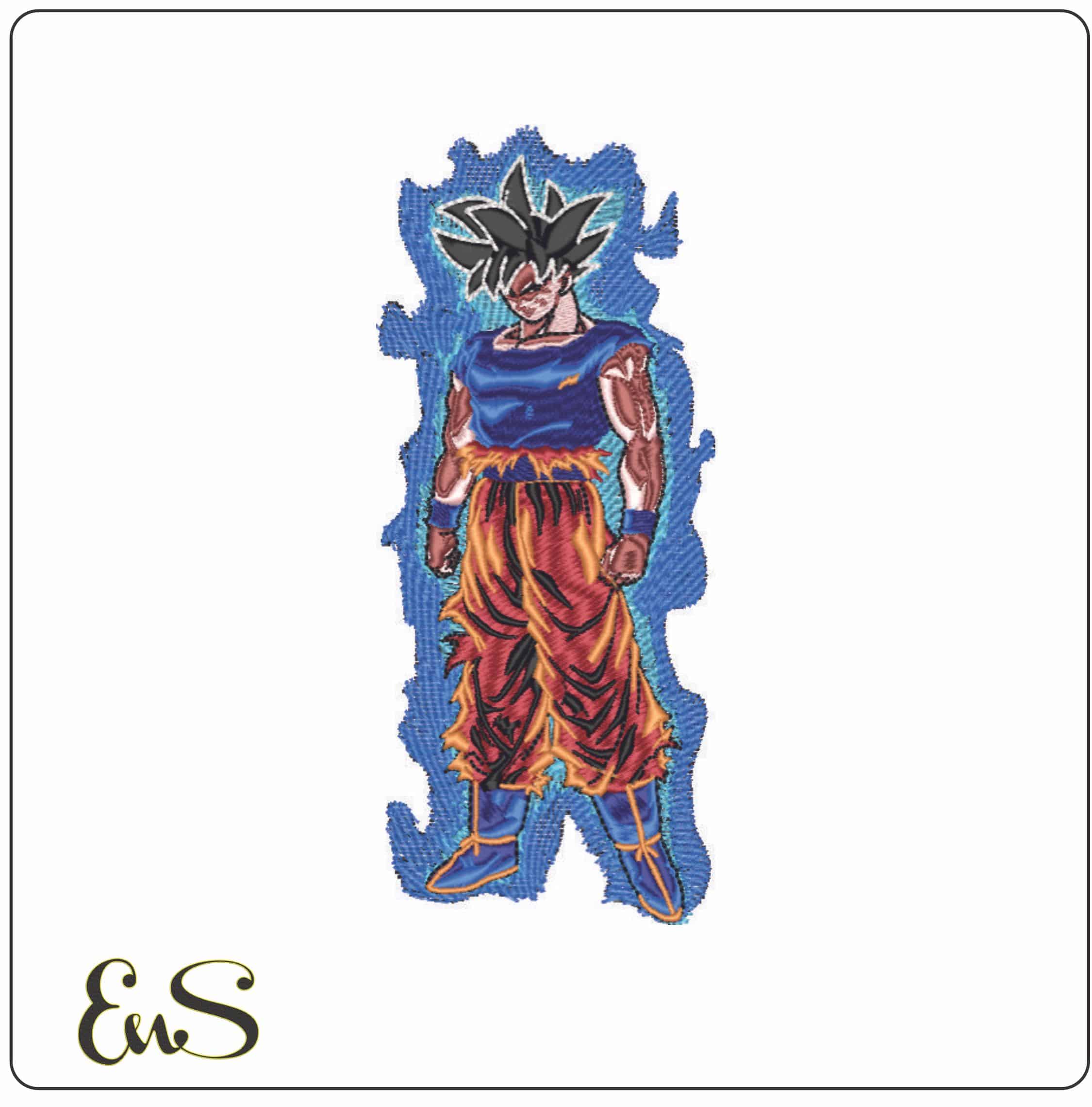 Goku Ultra Instinct - Dragon Ball - Anime-Elegant embroidery design file - instant download