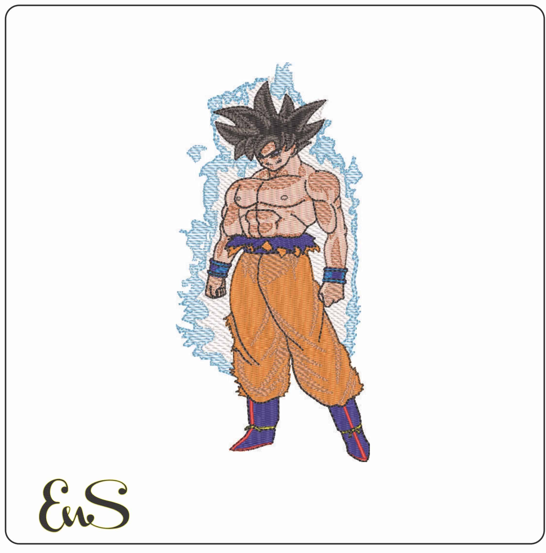 Goku Ultra Looking down - Dragon Ball - Anime-Elegant embroidery design file - instant download