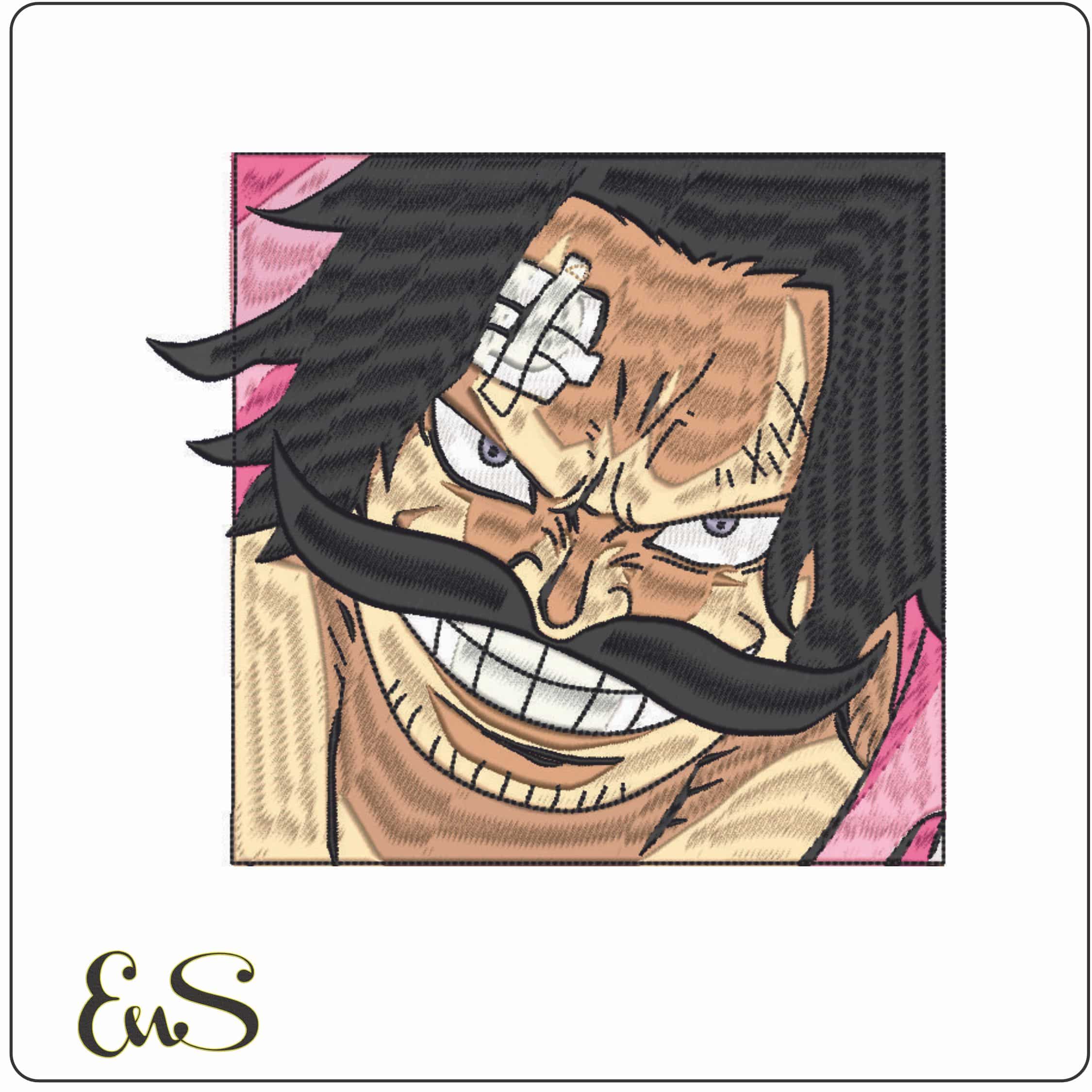 Gol D Roger - Gold Digger - One Piece - Anime-Elegant embroidery design file - instant download