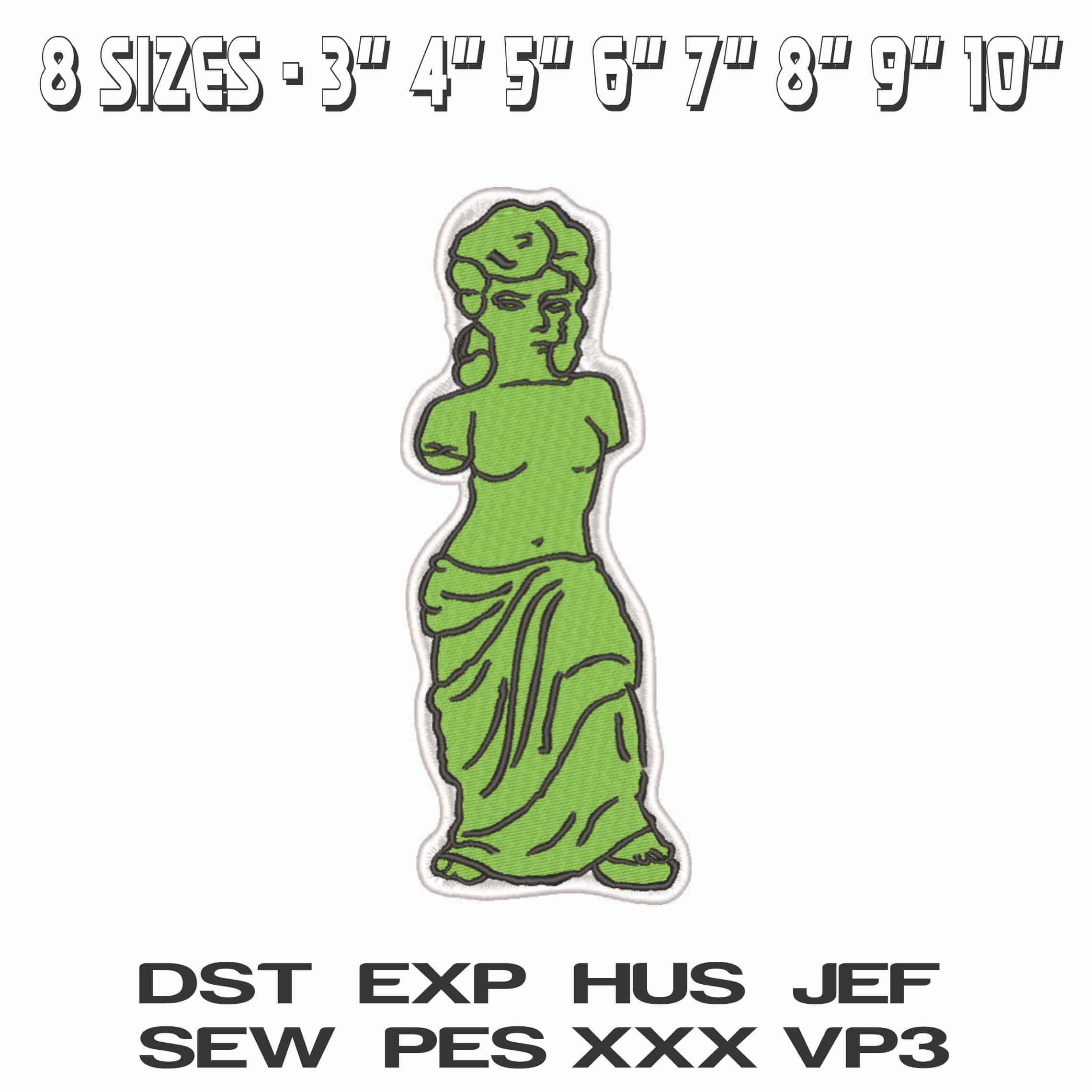 Gummi Venus de Milo - The Simpsons-Elegant embroidery design file - instant download — view 2