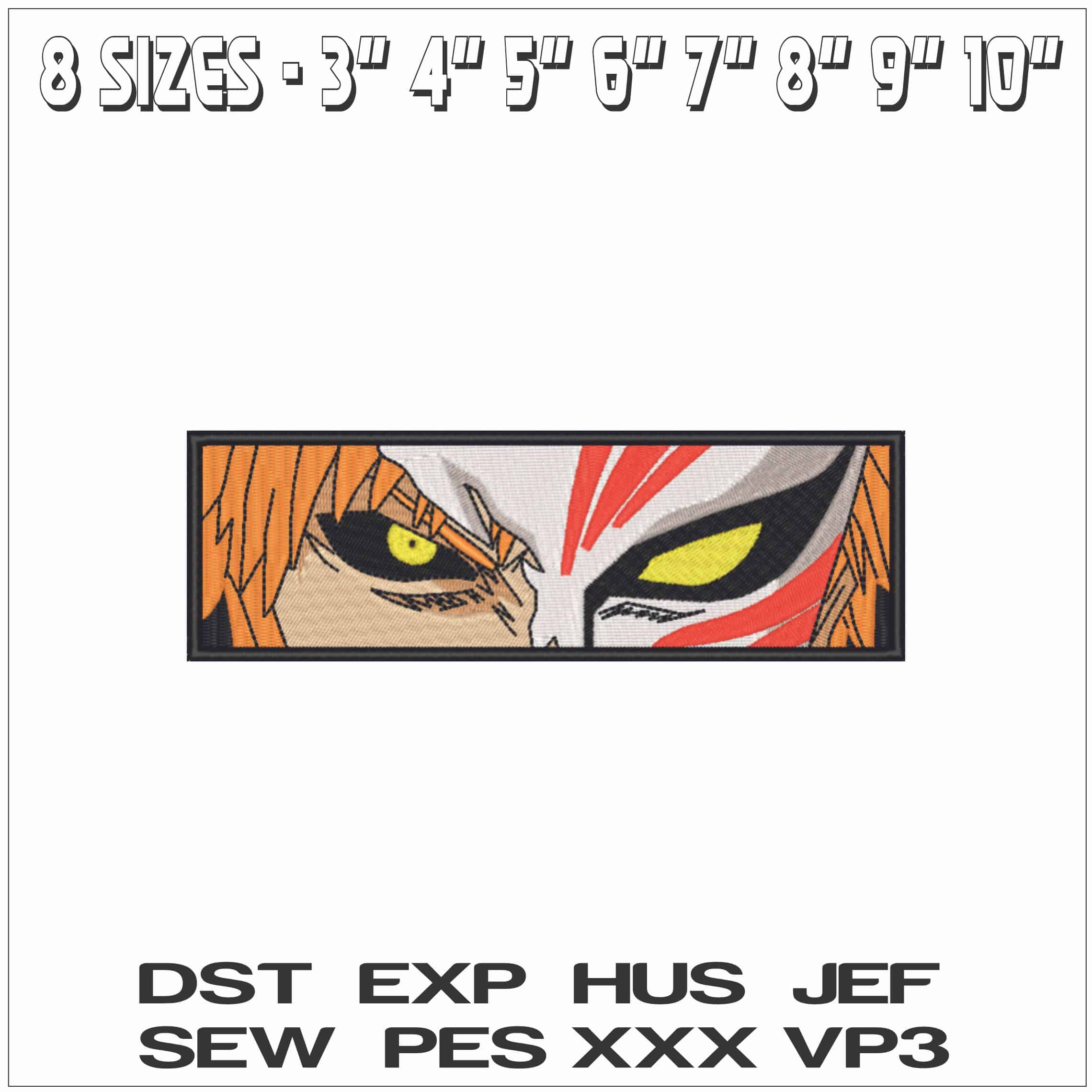 Ichigo Eyes - Anime-Elegant embroidery design file - instant download — view 2
