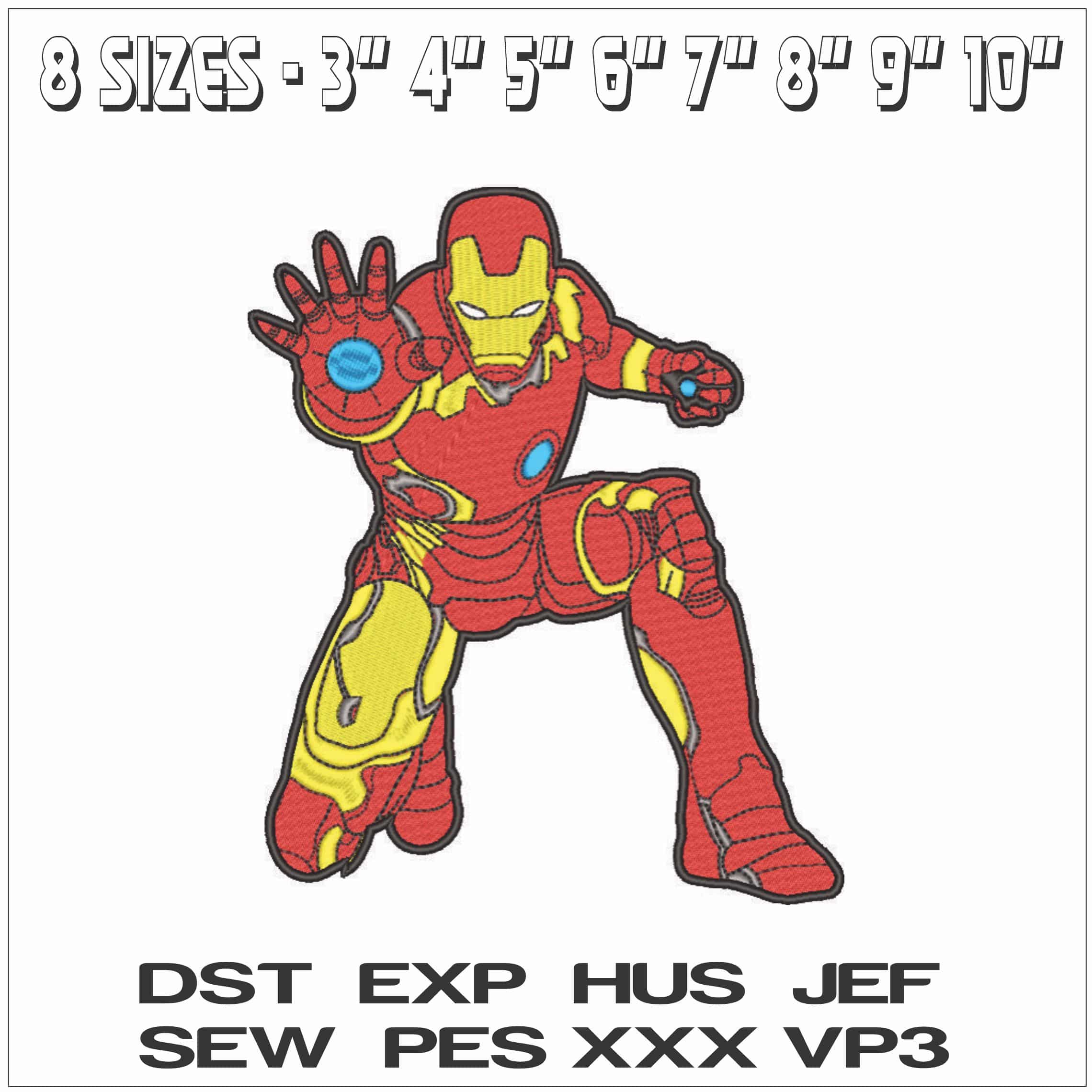 Iron Man 1 - Marvel Comics-Elegant embroidery design file - instant download — view 2