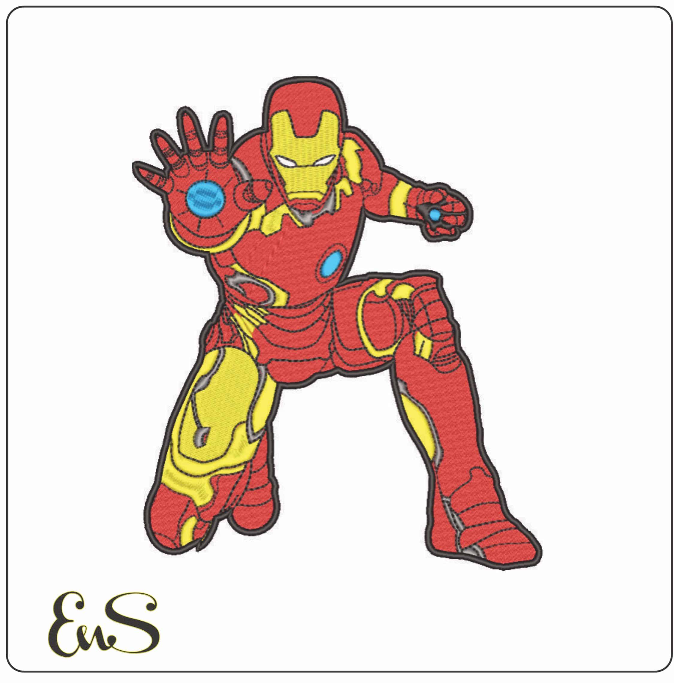 Iron Man 1 - Marvel Comics-Elegant embroidery design file - instant download