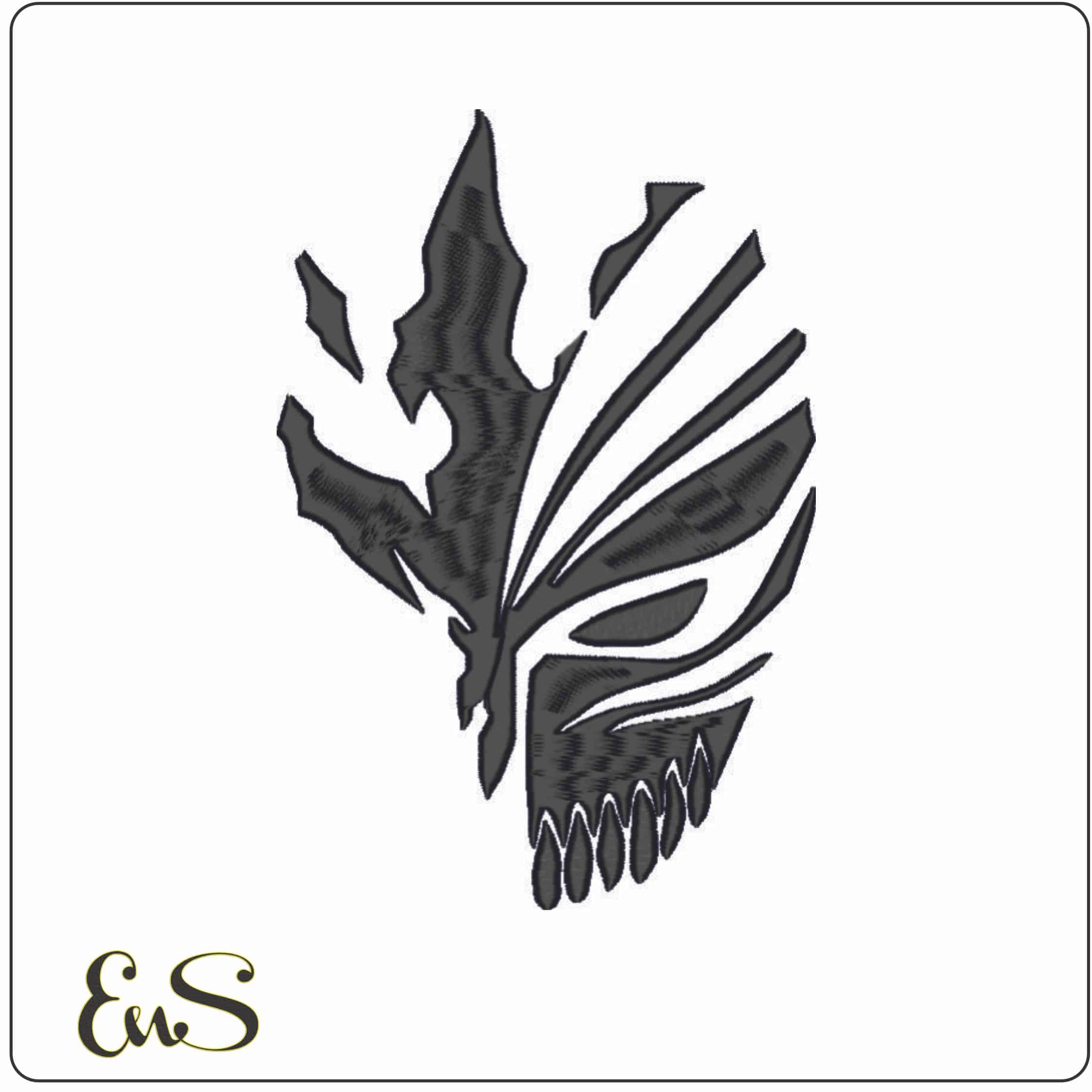 Ichigo Kurosaki Mask - Bleach - Anime-Elegant embroidery design file - instant download