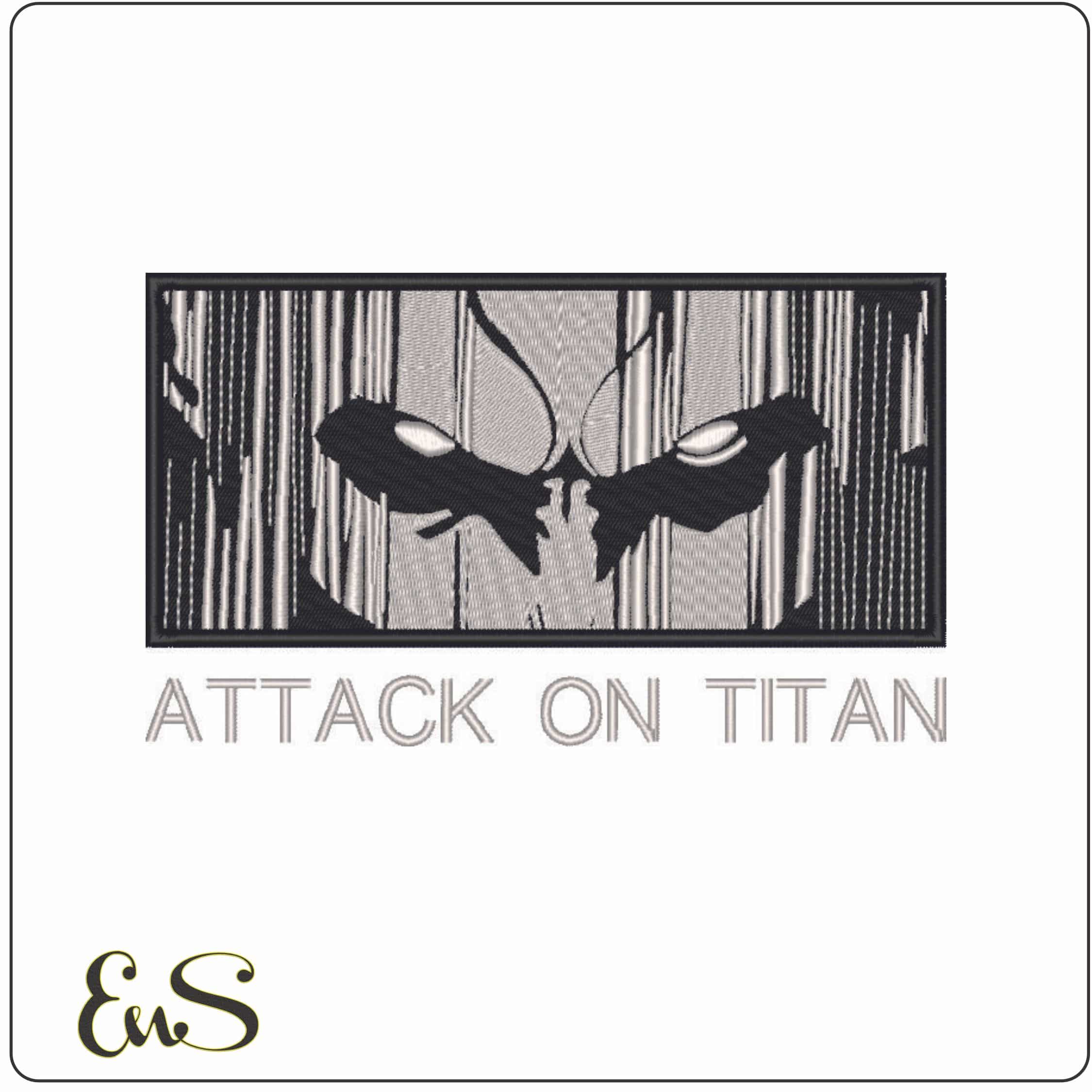 Iconic Eye Silhouette - Attack on Titan - Anime-Elegant embroidery design file - instant download